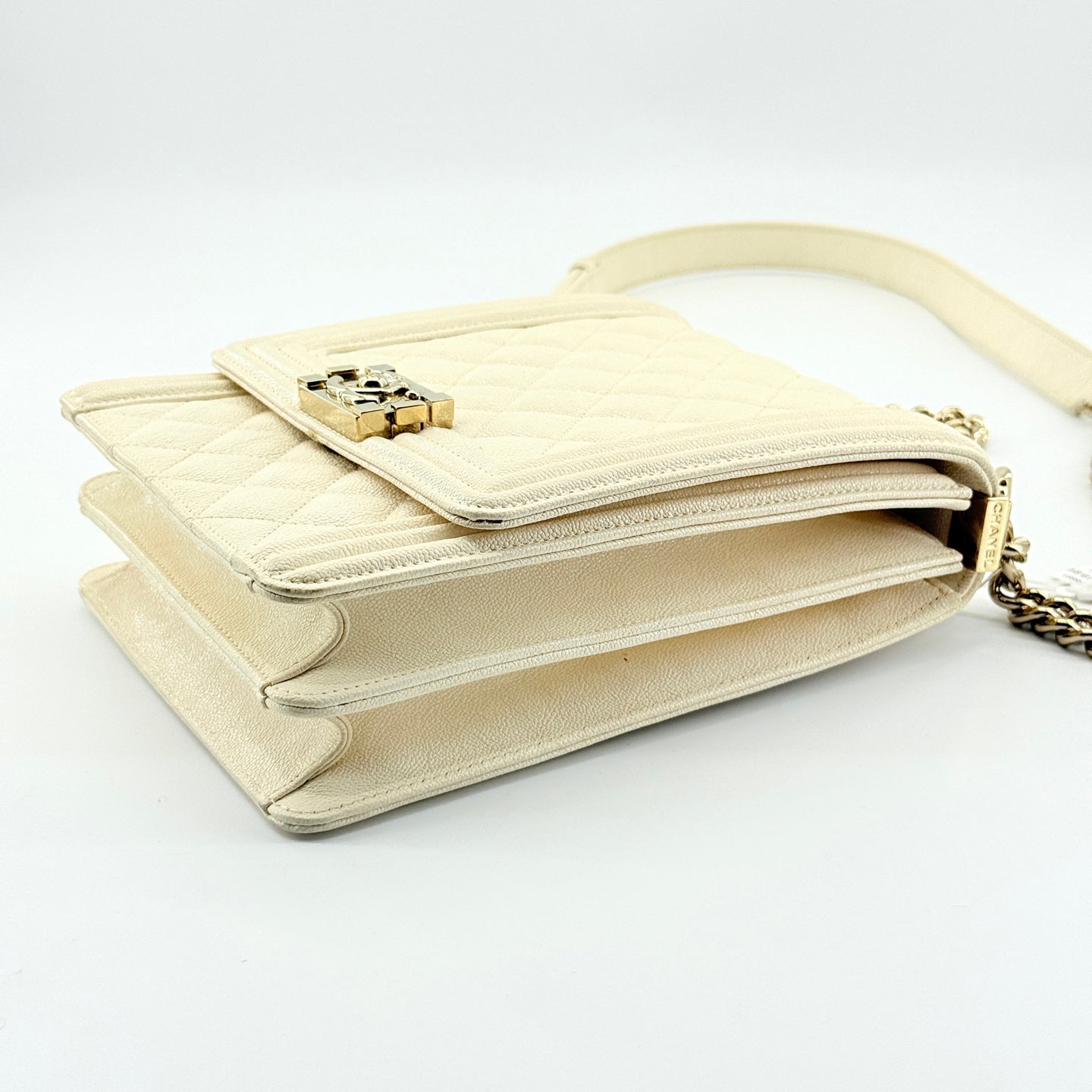 Chanel - Boy Chanel - Grained calfskin leather - Beige - (small)