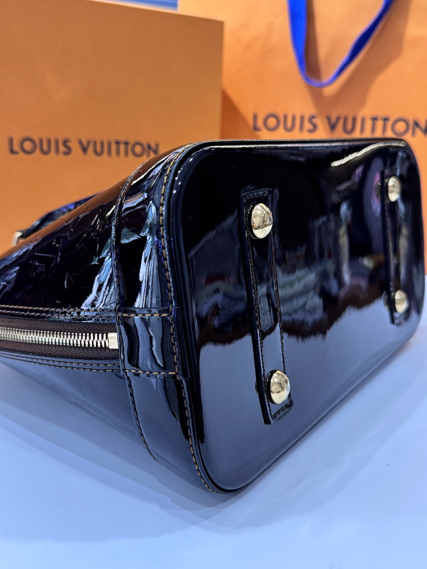 Louis Vuitton - Alma GM - Patent leather - Burgundy - (Large)