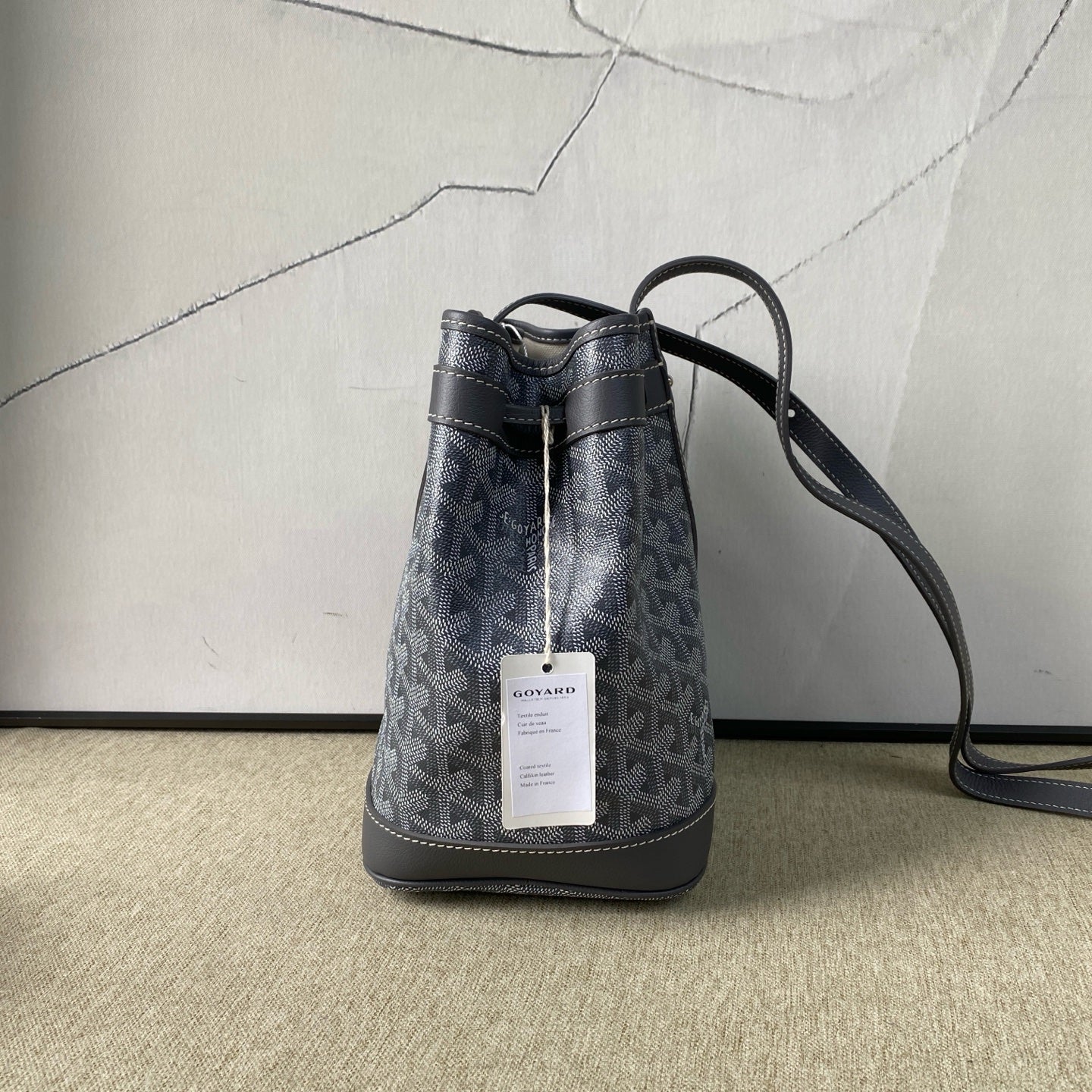 Goyard - Petite Flot PM - Goyardine canvas with leather trim - Grey - (mini)