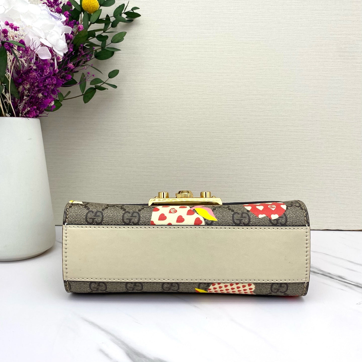 Gucci - Padlock Pink Apple Heart Limited Edition - GG Supreme canvas with leather trim - Multicolour - (small)
