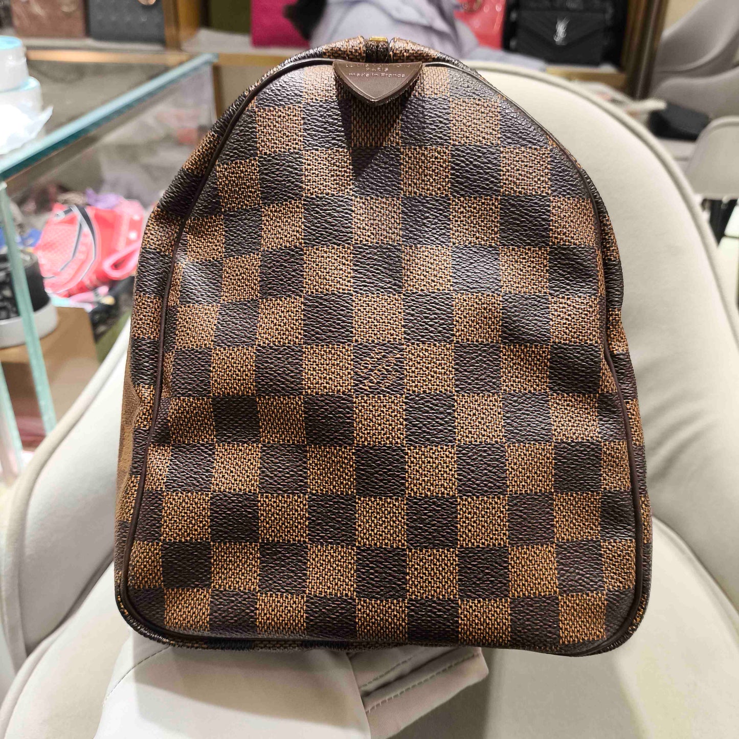 Louis Vuitton - Speedy 30 - Damier Ebene coated canvas with leather trim - Brown - (Medium)