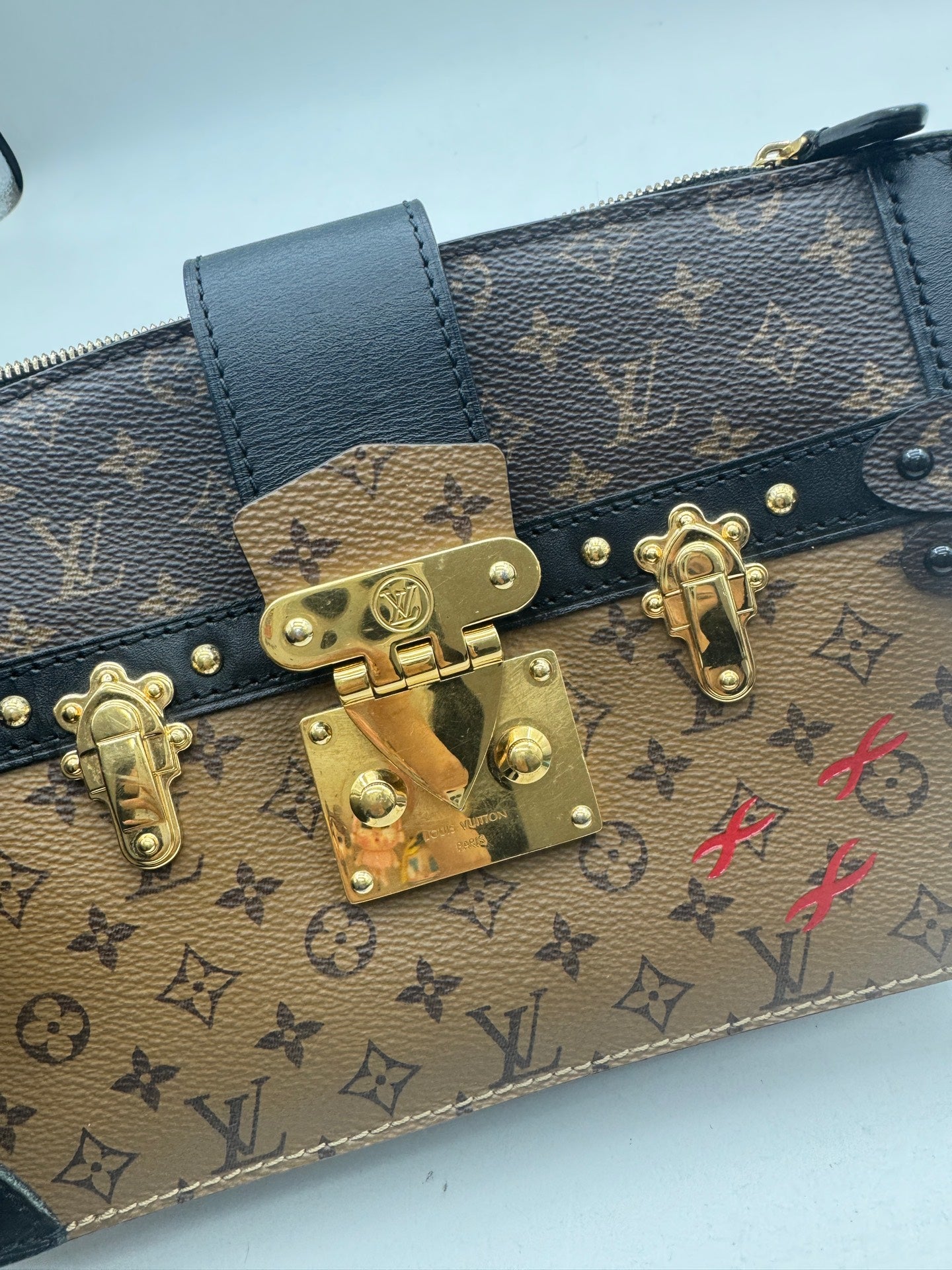 Louis Vuitton - Trunk Clutch - Coated canvas with cowhide leather trim - Brown - (Mini)