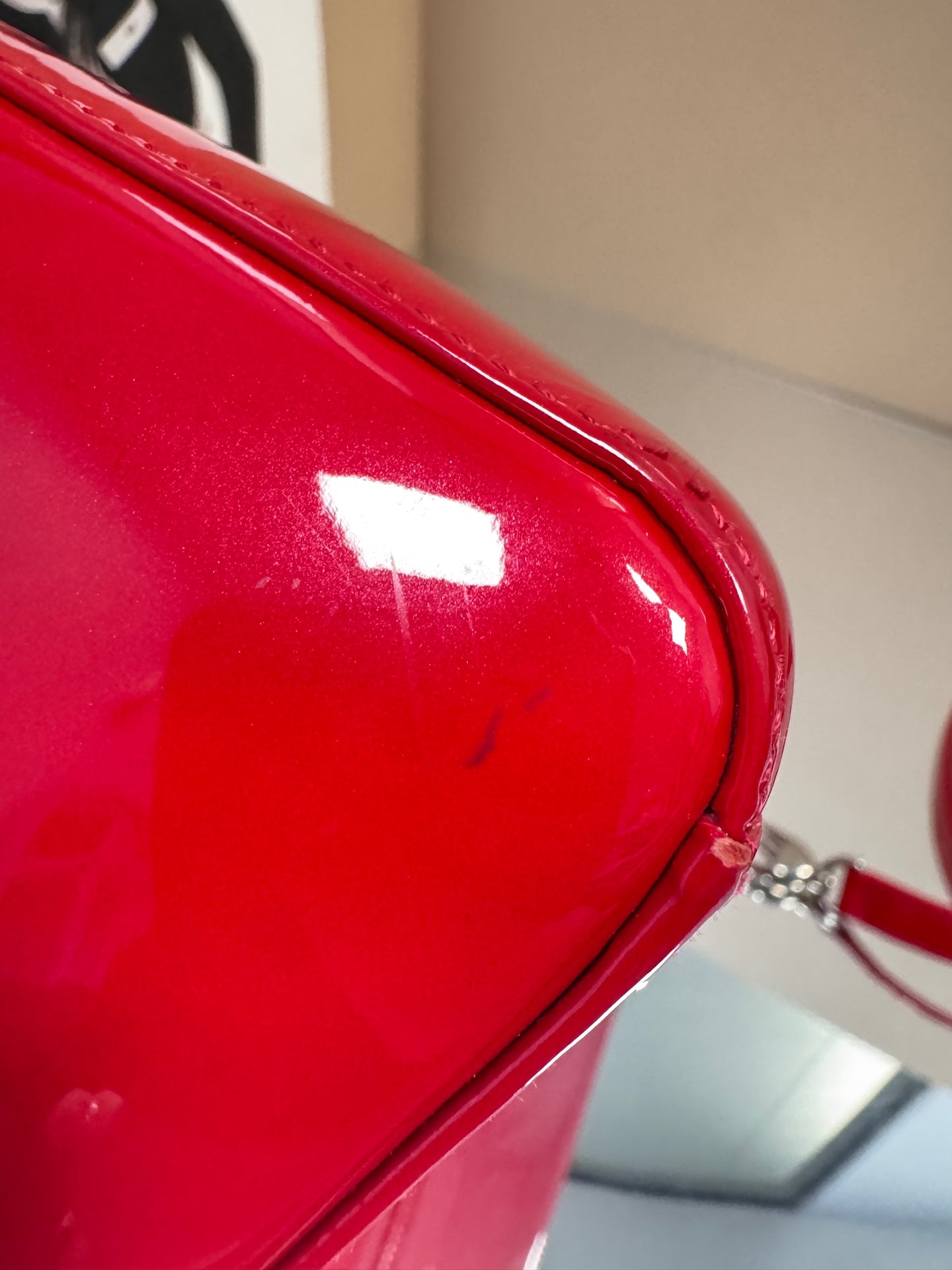 Dior - Lady Dior - Patent leather - Red - (Medium)