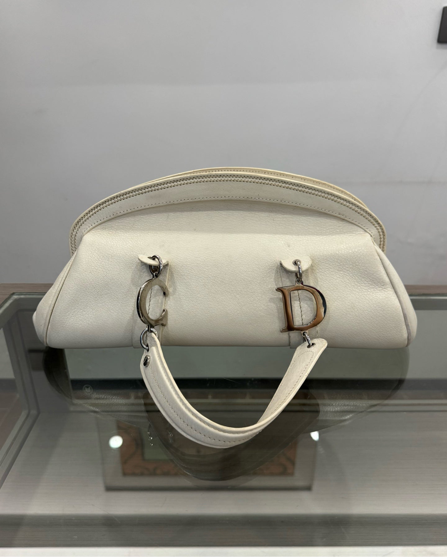 Dior - Detective Bag - Grained leather - White - (Medium)