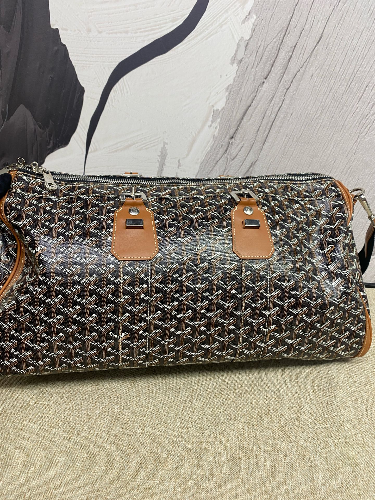 Goyard - Boston 50 - Goyardine coated canvas with leather trim - Brown - (Large)