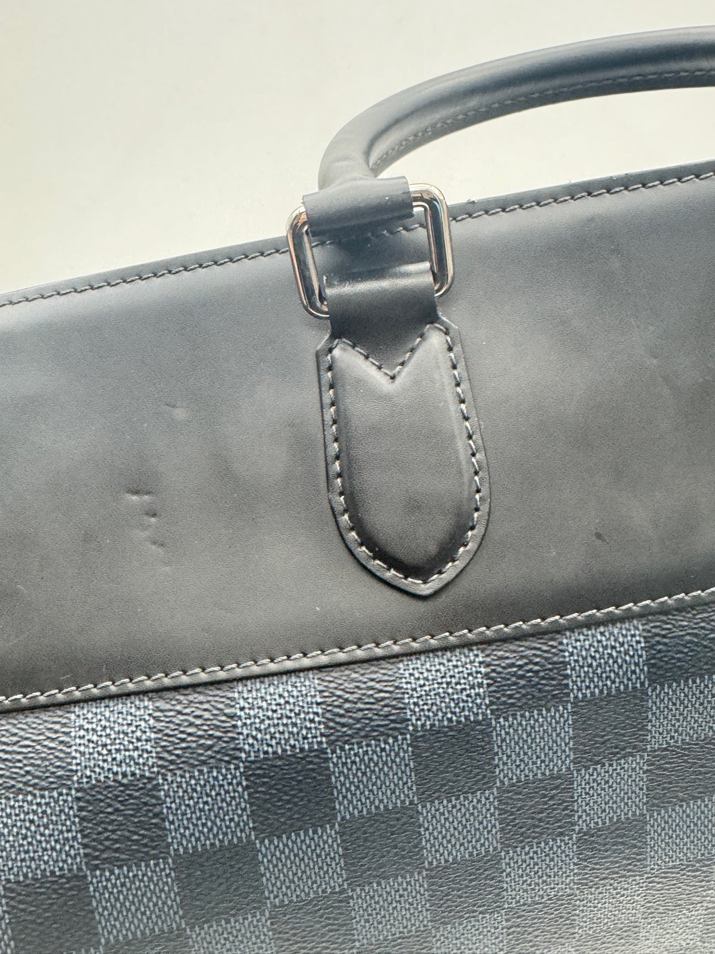 Louis Vuitton - Porte-Documents Vertical - Damier Graphite canvas with leather trim - Blue - (Large)