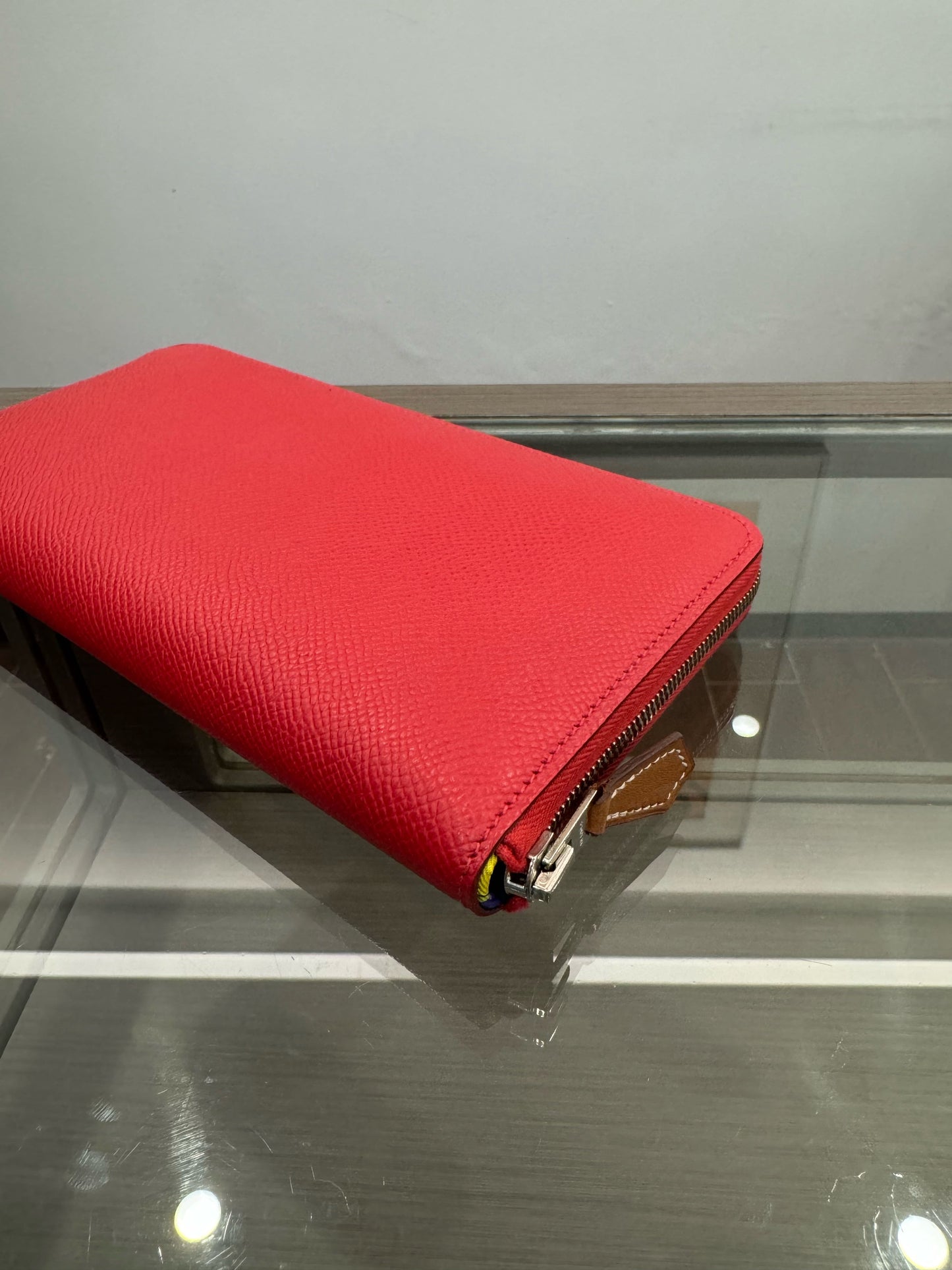 Hermès - Silk-in Classic Long Wallet - Epsom calfskin leather and silk - Red - (medium)