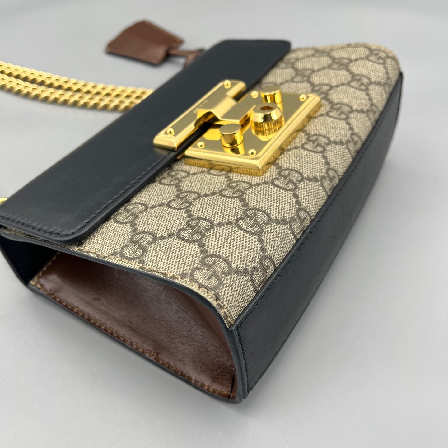 Gucci - Padlock Small - GG Supreme Canvas with leather trim - Beige, Ebony, Black, and Brown with gold-tone hardware - (Small)