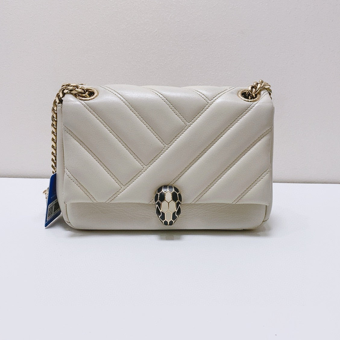 BVLGARI - Serpenti Forever Maxi Chain Shoulder Bag - Leather - White - (Small)