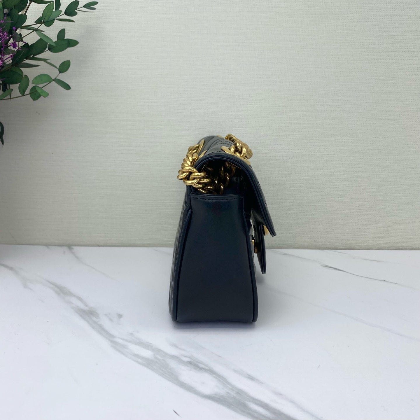 Gucci - GG Marmont Matelassé Mini Shoulder Bag - Cowhide leather - Black - (mini)