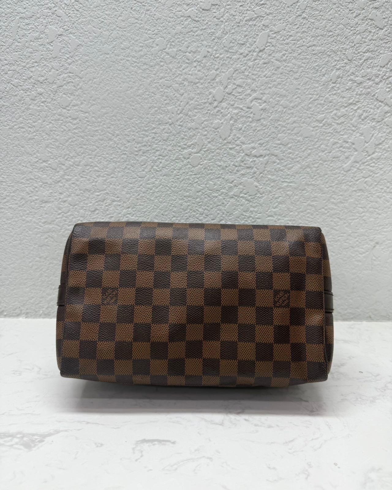 Louis Vuitton - Speedy 25 Bandoulière - Damier Ebene coated canvas with leather trim - Brown - (small)