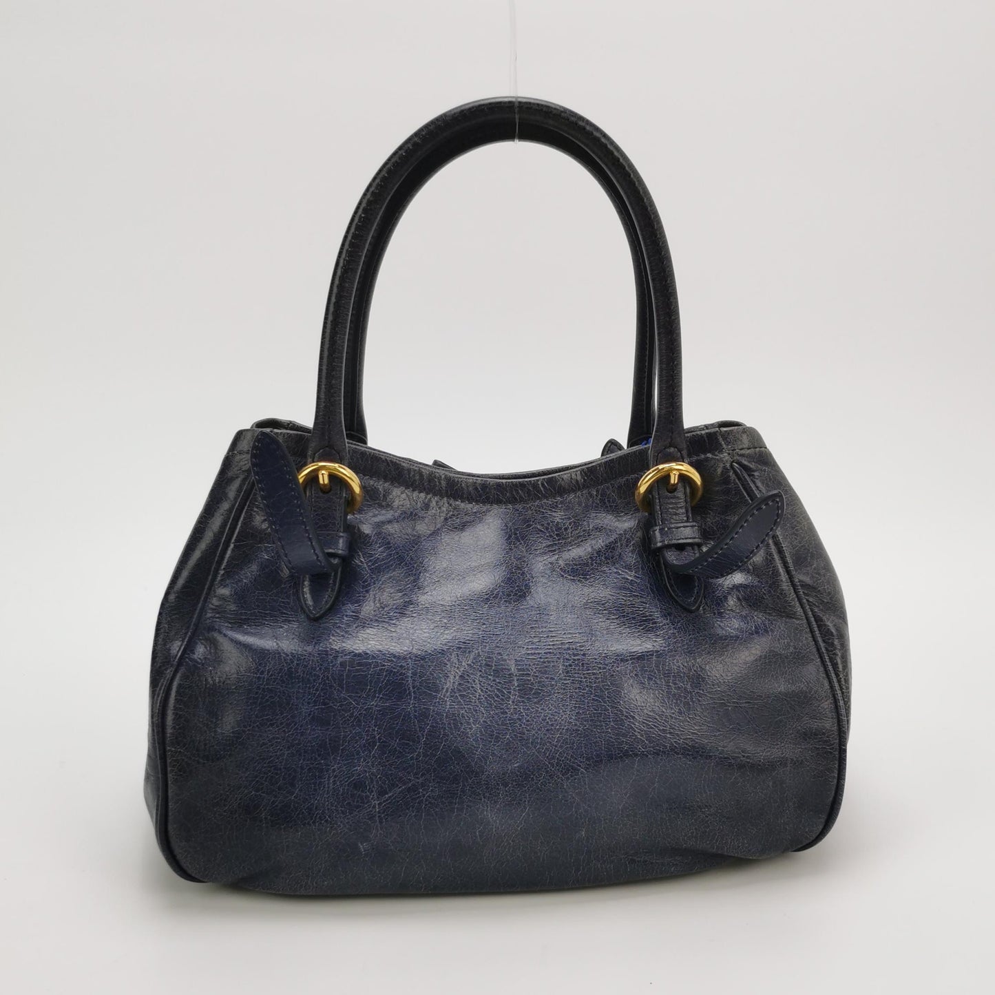 Miu Miu - Vitello Lux Bow Satchel - Cowhide leather - Navy - (Medium)