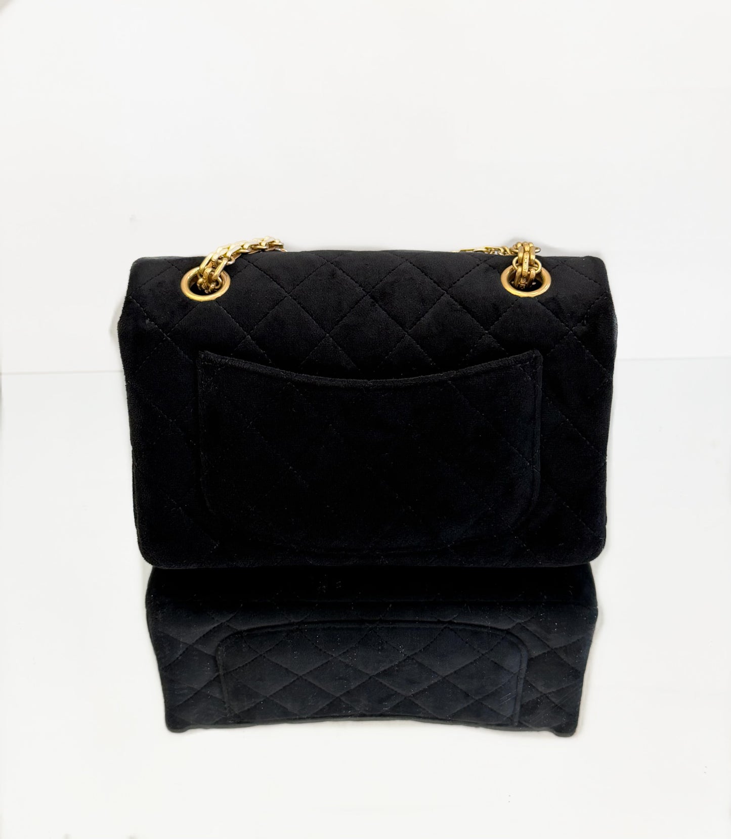 Chanel - 2.55 Mini Flap Bag - Velvet - Black - (mini)