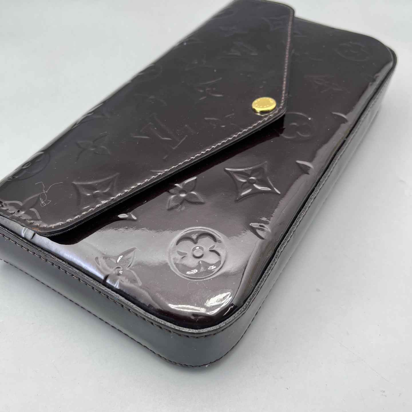Louis Vuitton - Félicie Pochette - Monogram Vernis leather - Burgundy - (small)
