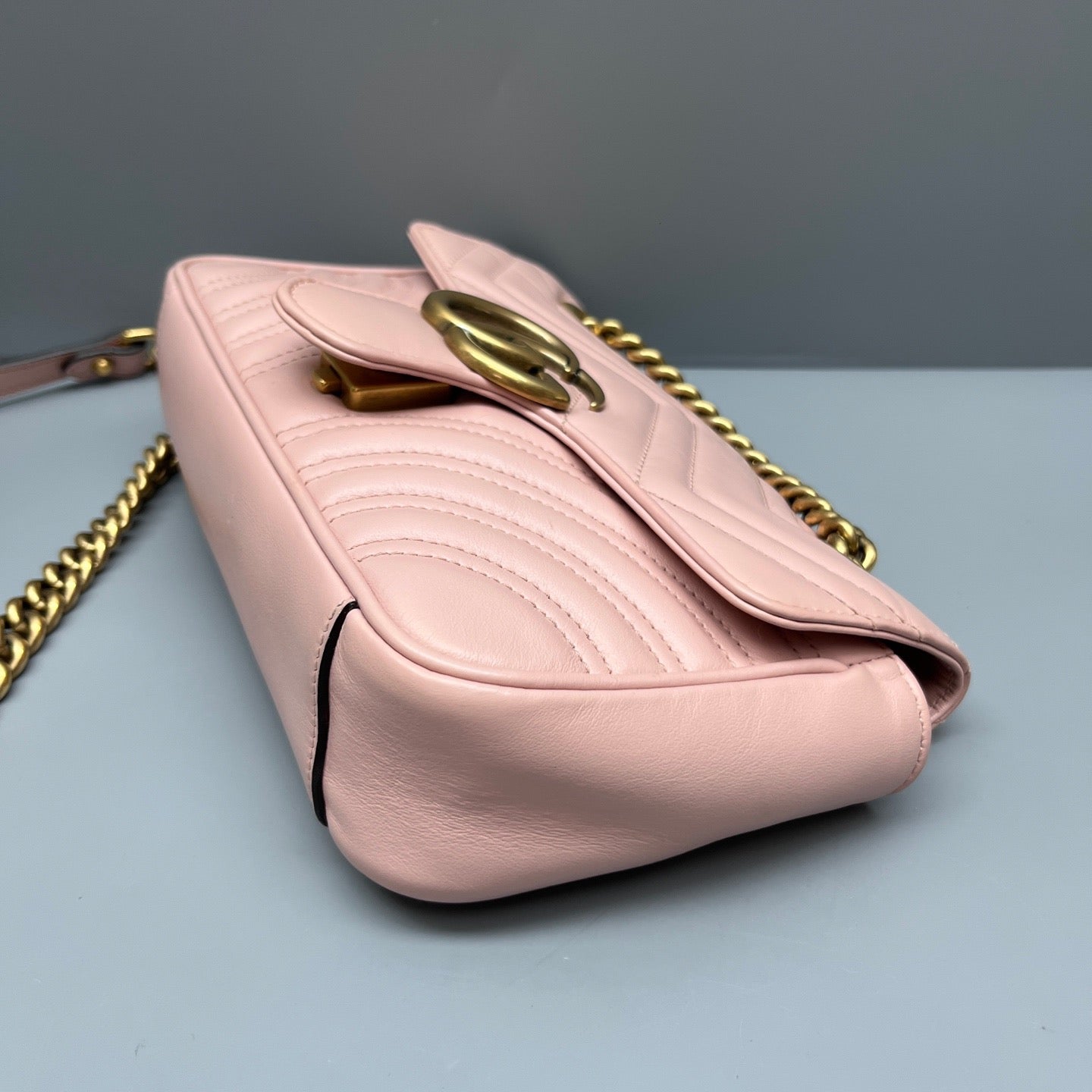 Gucci - GG Marmont Matelassé Mini Bag - Matelassé calfskin leather - Pink - (mini)