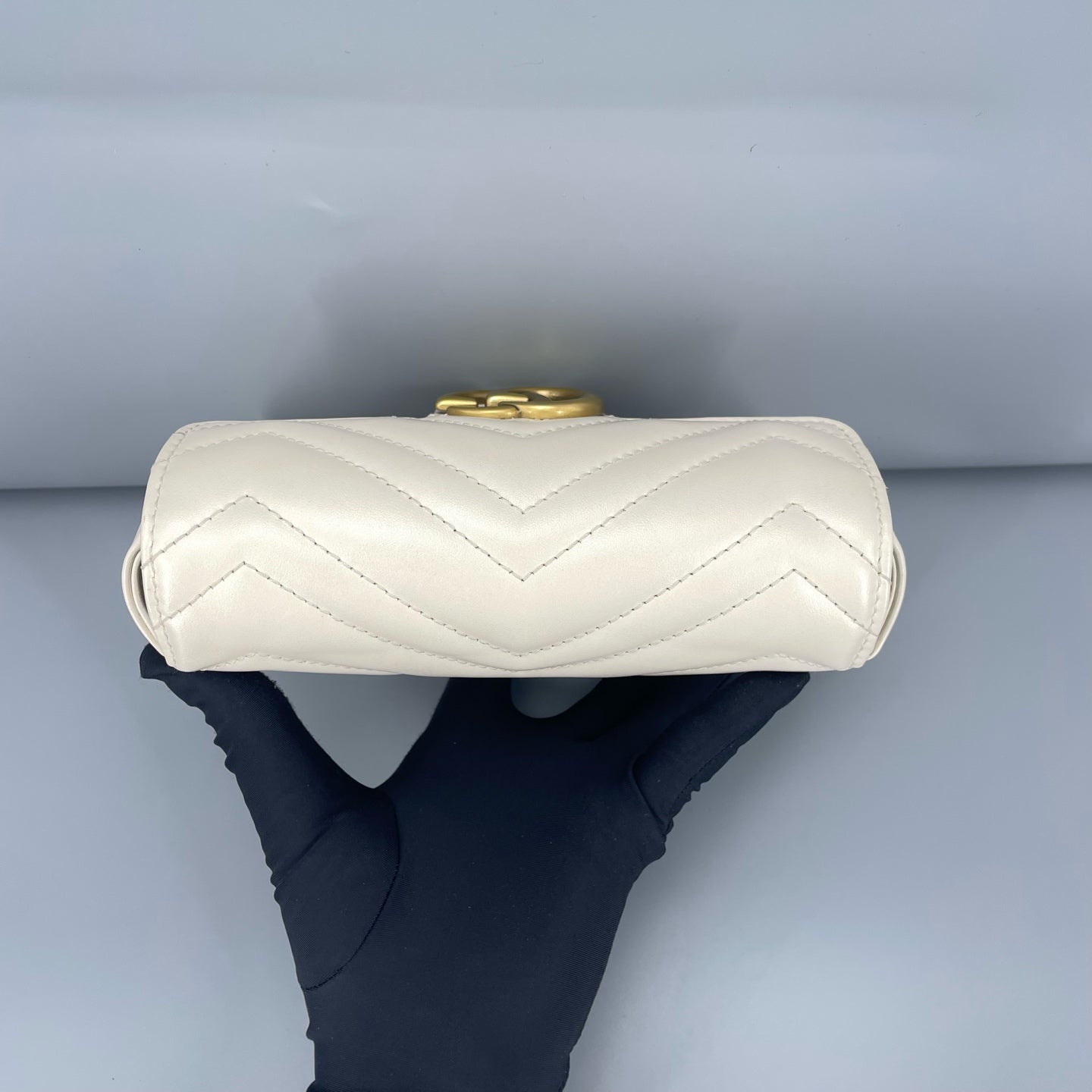 Gucci - Marmont Super Mini Bag - Matelassé leather - White - (mini)