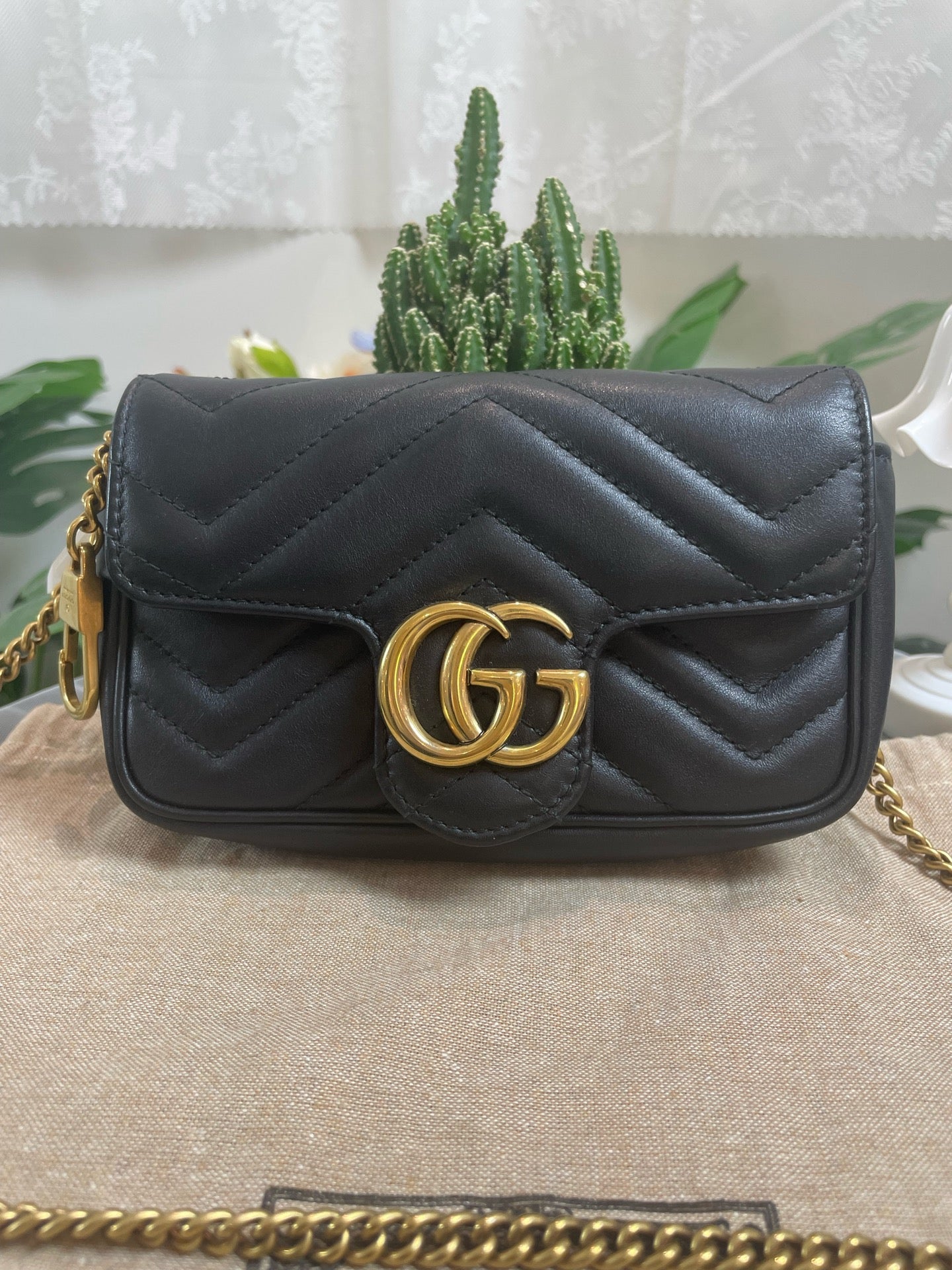Gucci - Marmont Mini - Leather - Black - (mini)