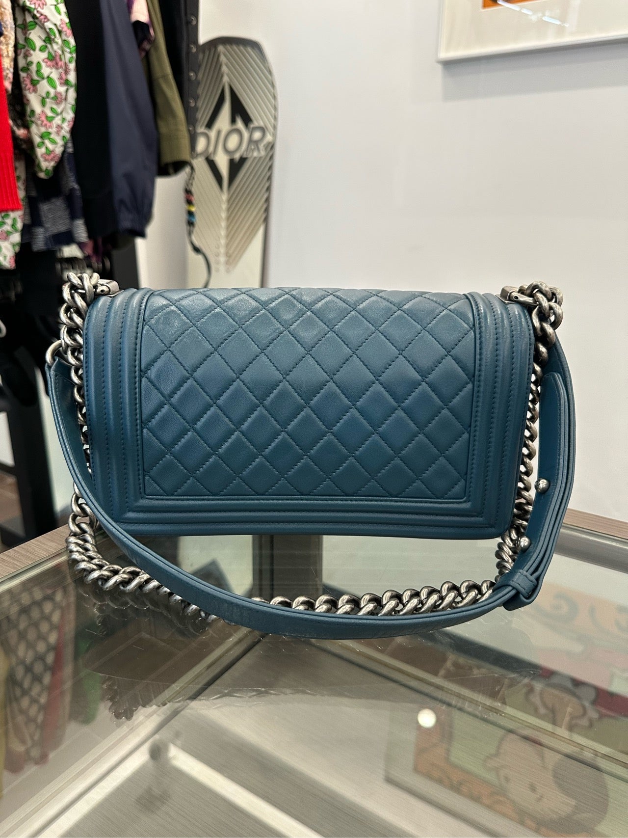 Chanel - Boy Bag Medium - Calfskin leather - Blue - (Medium)