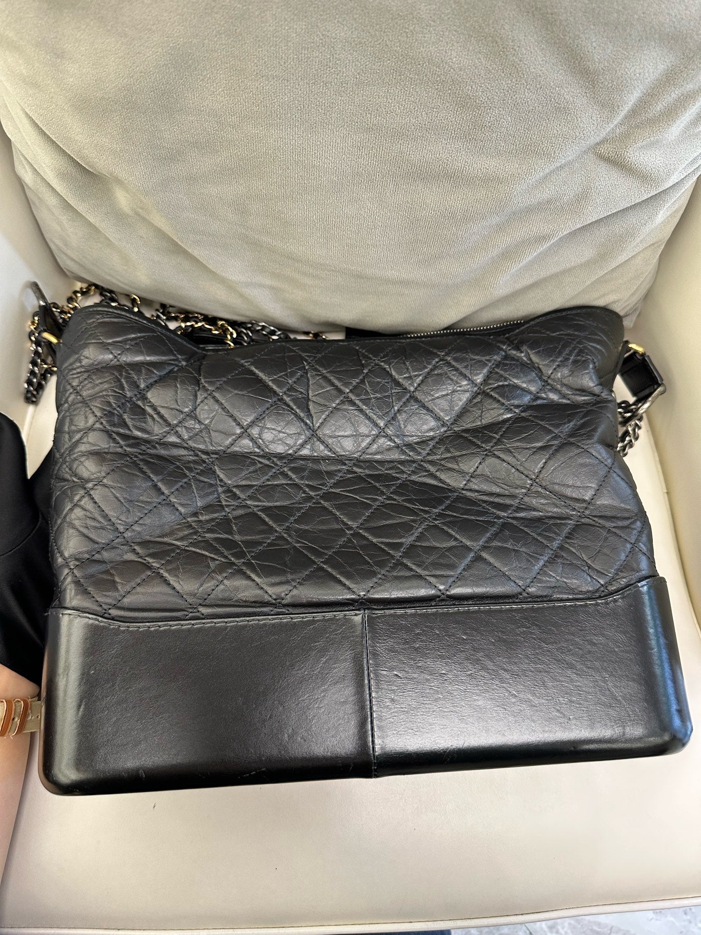 Chanel - Gabrielle Hobo Bag - Calfskin leather - Black - (Large)
