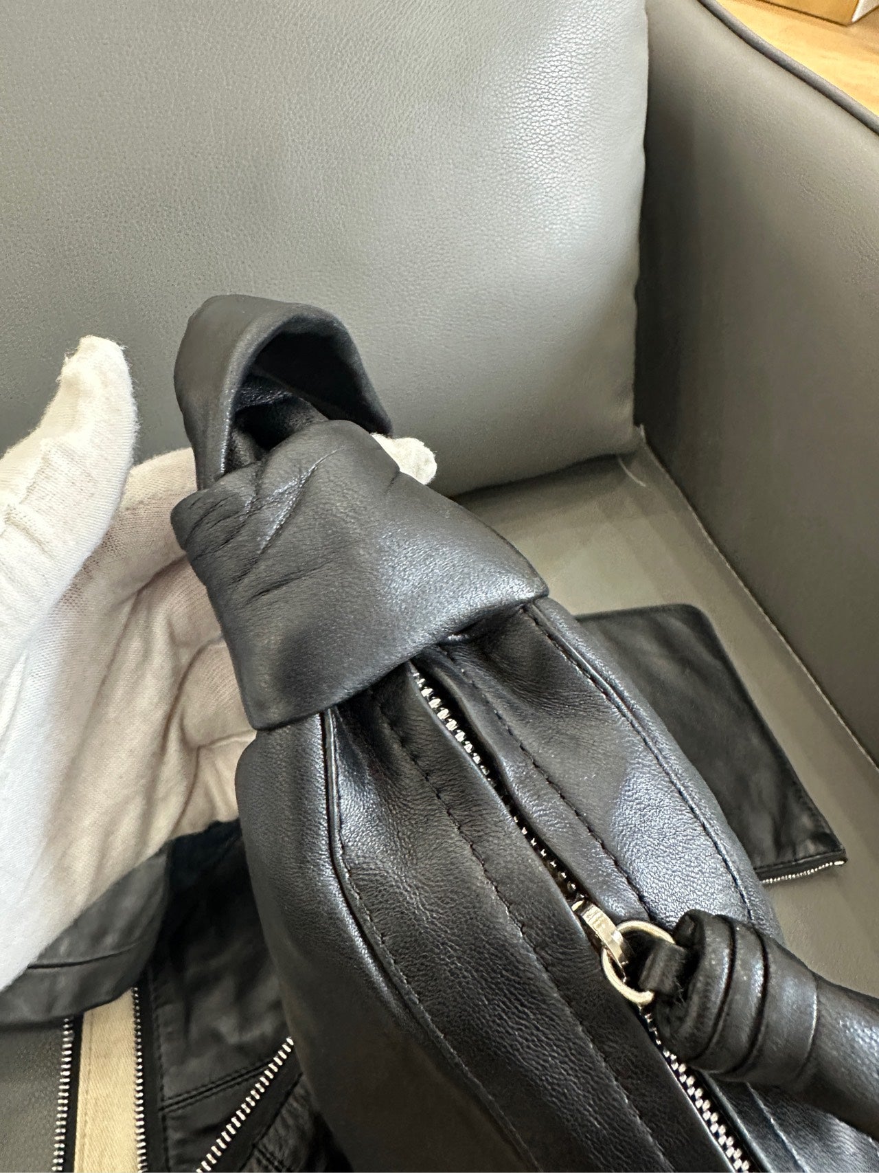 Lemaire - Croissant Bag - Lambskin leather - Black - (Large)