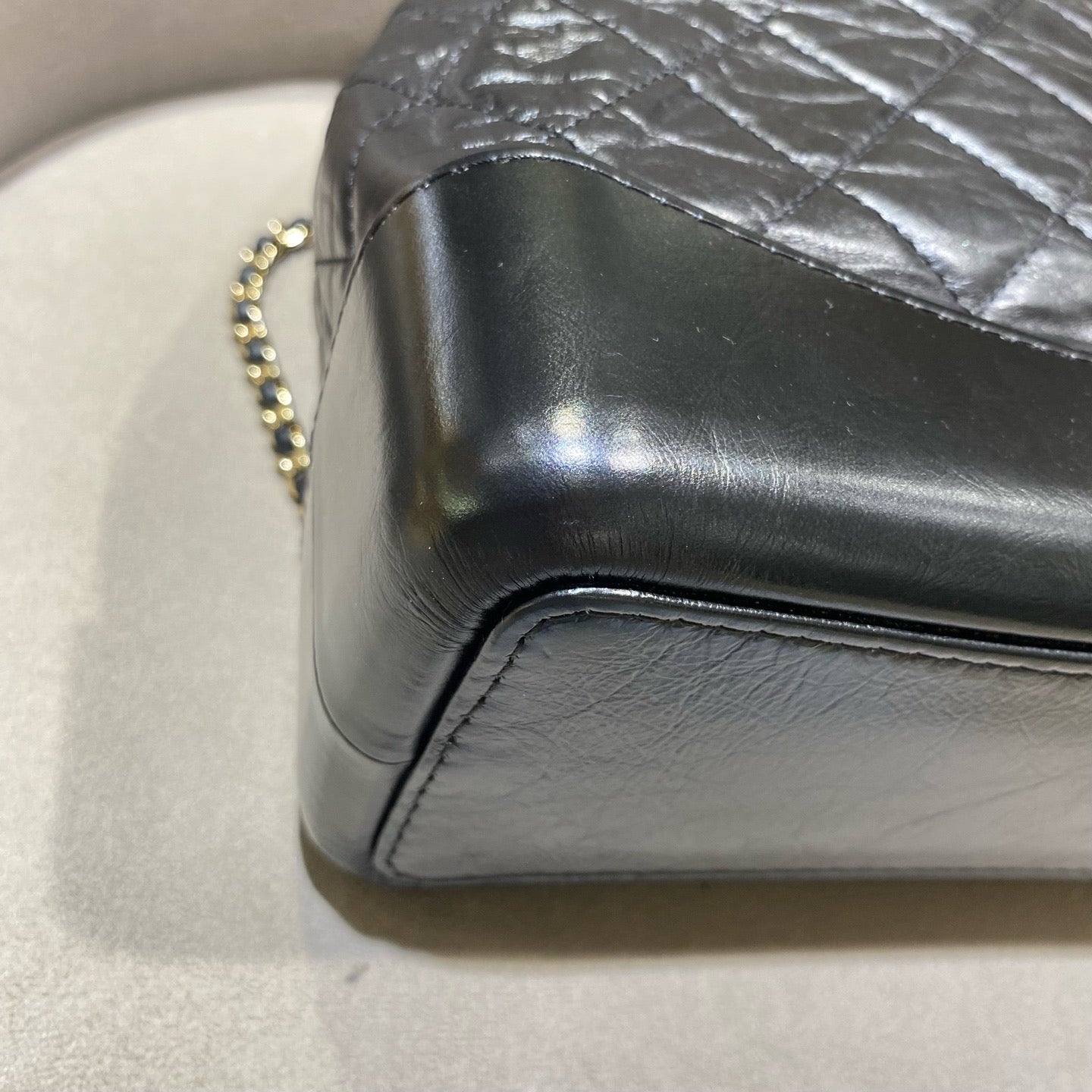Chanel - Gabrielle Backpack - Aged calfskin leather and smooth calfskin leather - Black - (Medium)