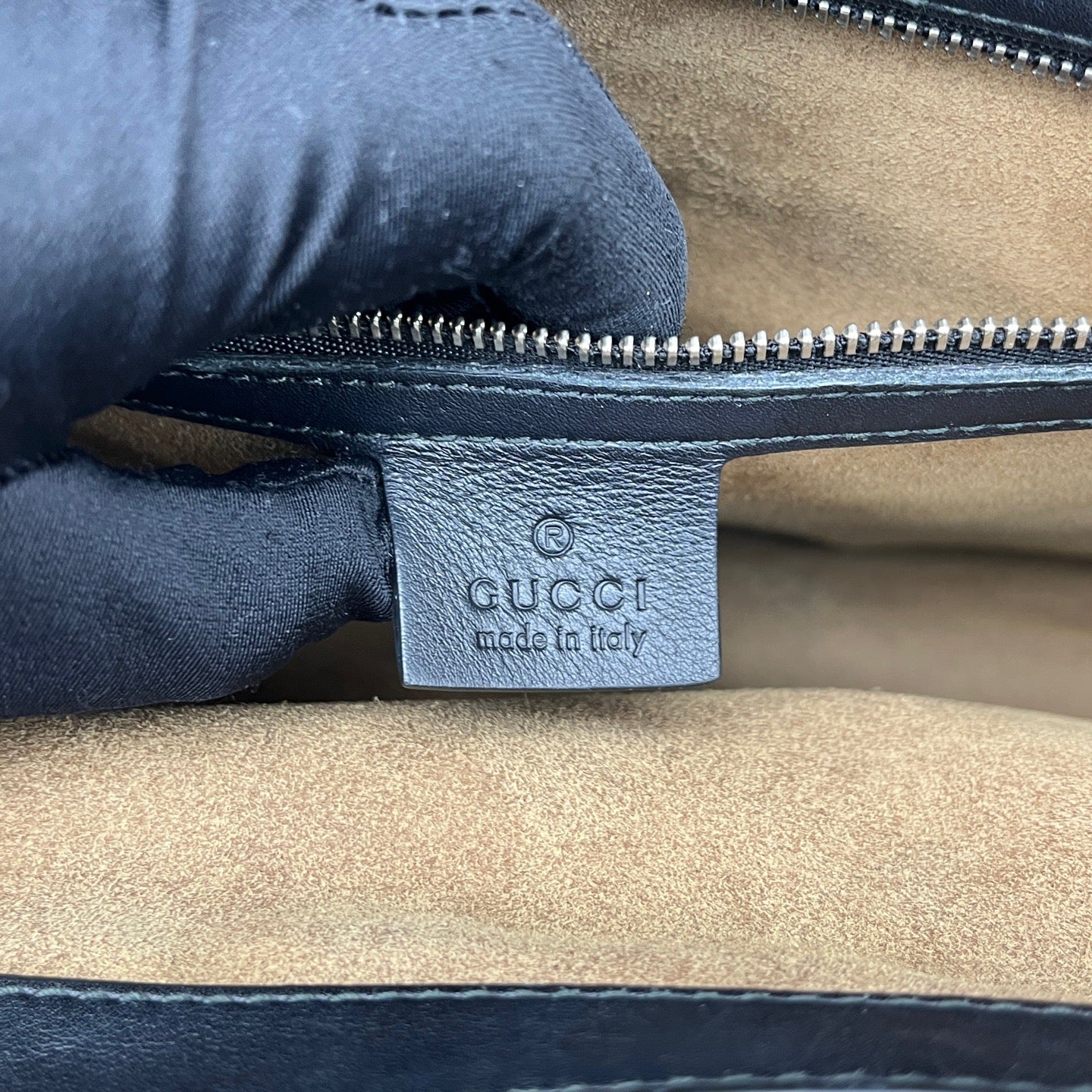 Gucci - Dionysus Arabesque Top Handle Bag - GG Supreme canvas with black embossed leather overlay - Multicolour - (Medium)