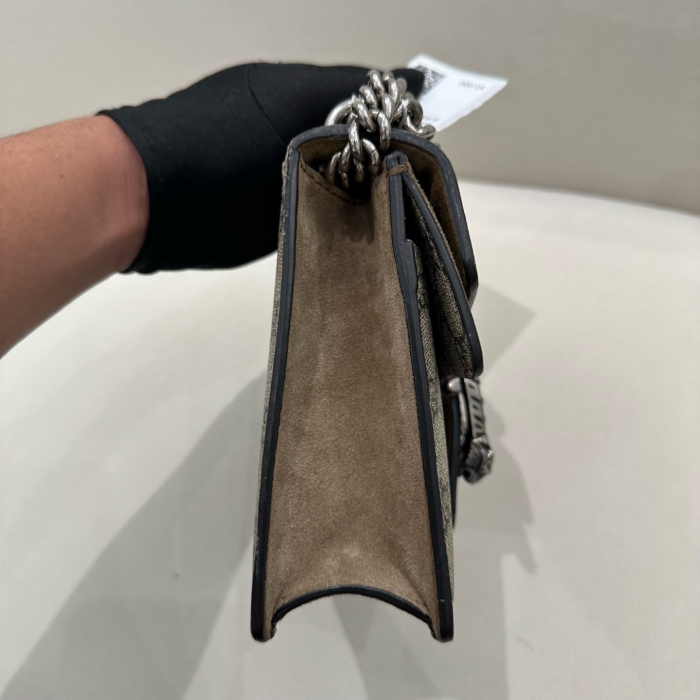 Gucci - Dionysus Super Mini Bag - GG Supreme coated canvas with suede trim - Beige - (super mini)