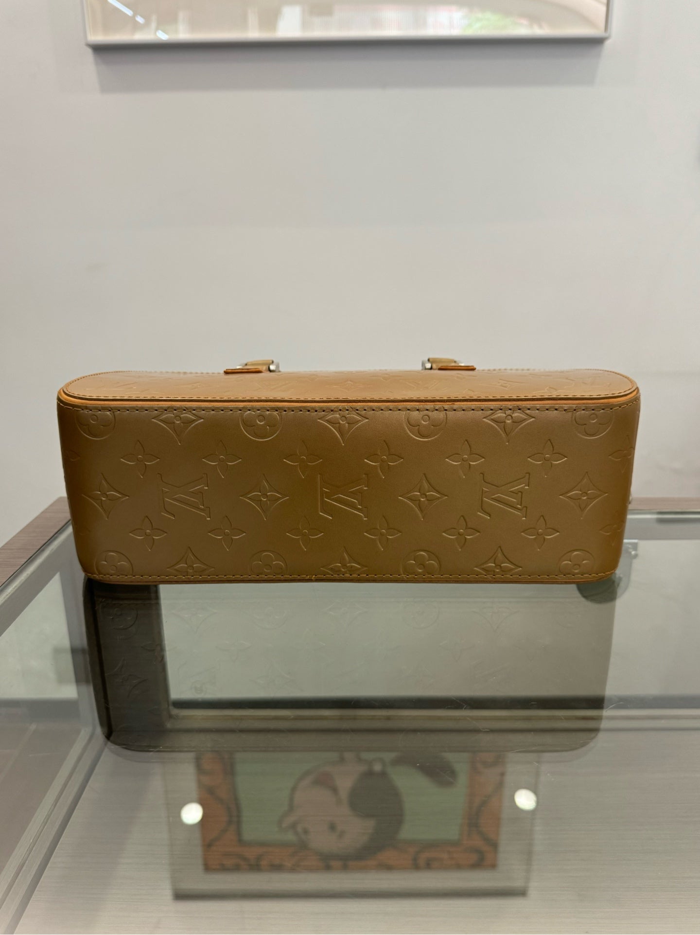 Louis Vuitton - Matte Monogram Vernis Bowling Bag - Monogram Vernis patent leather - Beige - (medium)