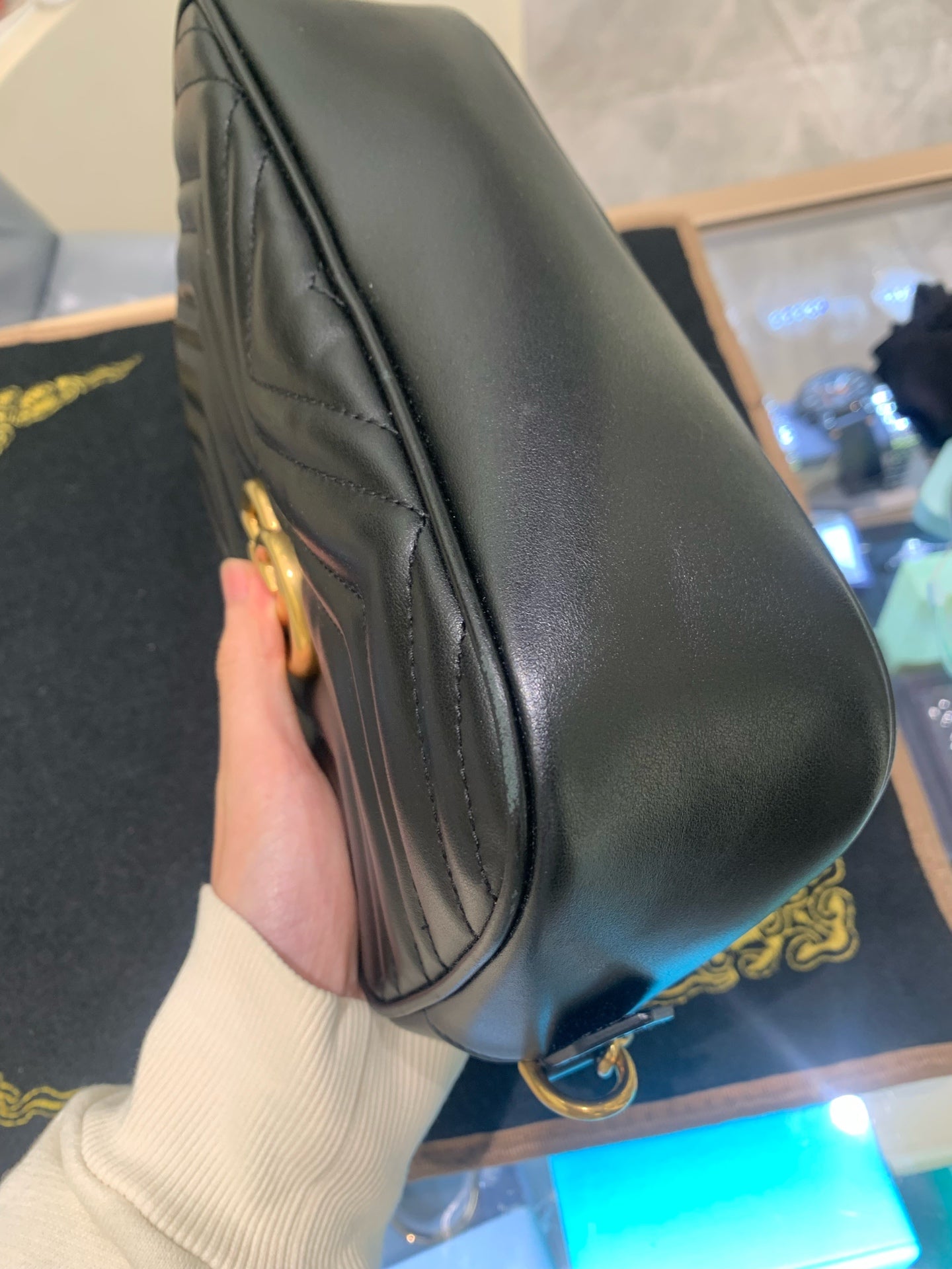 Gucci - GG Marmont Matelassé Camera Bag - Leather - Black - (Mini)