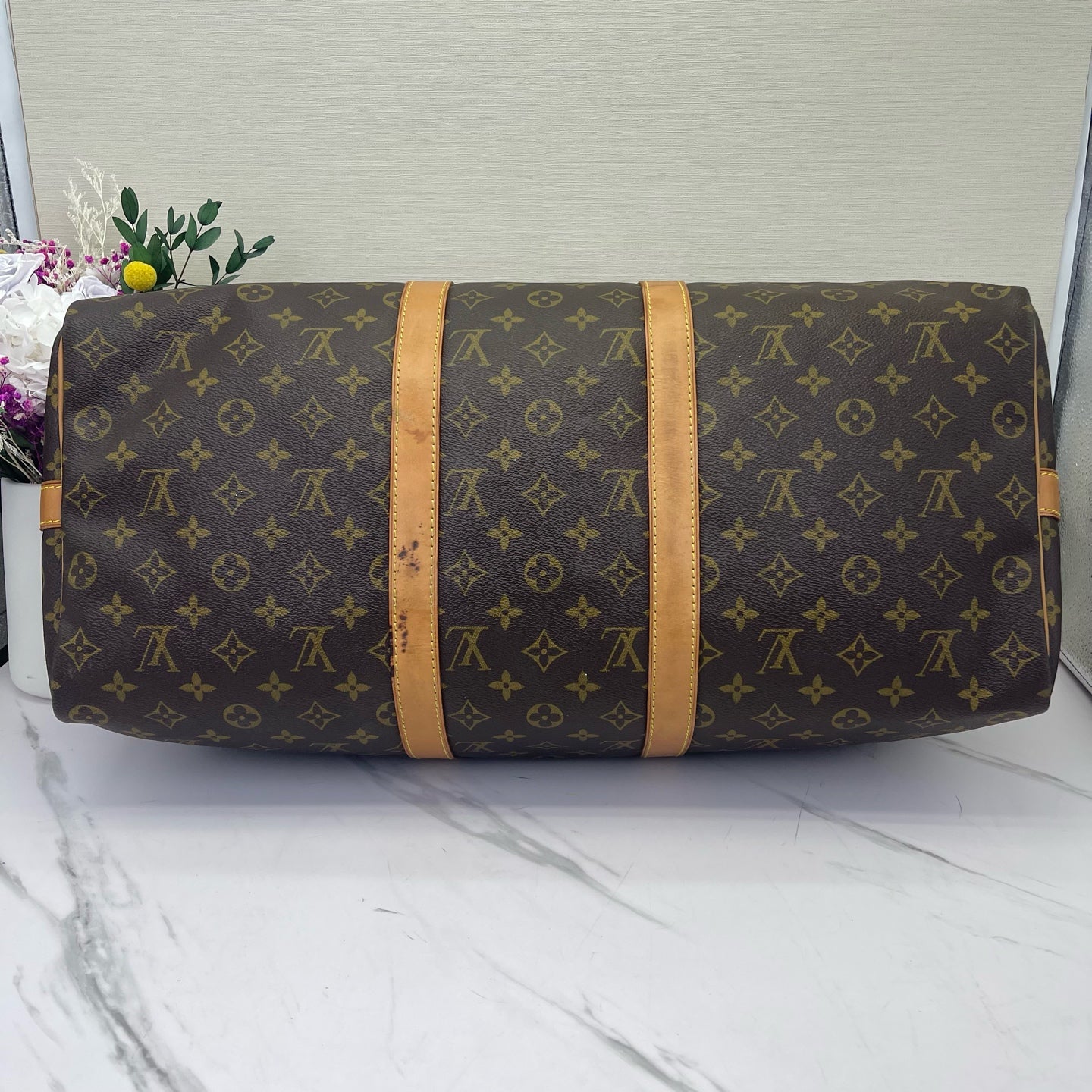 Louis Vuitton - Keepall 50 - Monogram coated canvas with Vachetta leather trim - Brown - (Large)