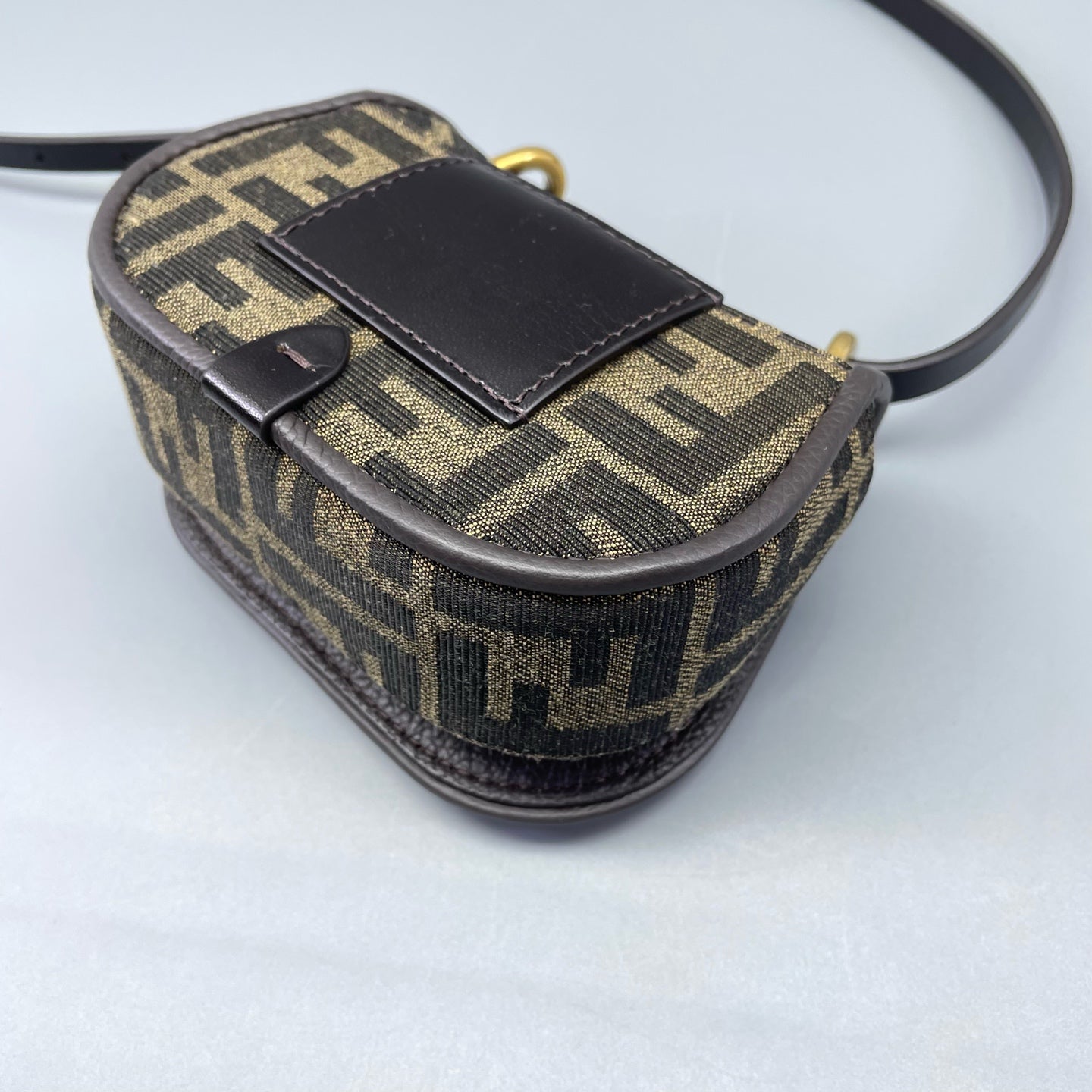 Fendi - Mini Baguette - Canvas and Leather - Brown - (mini)