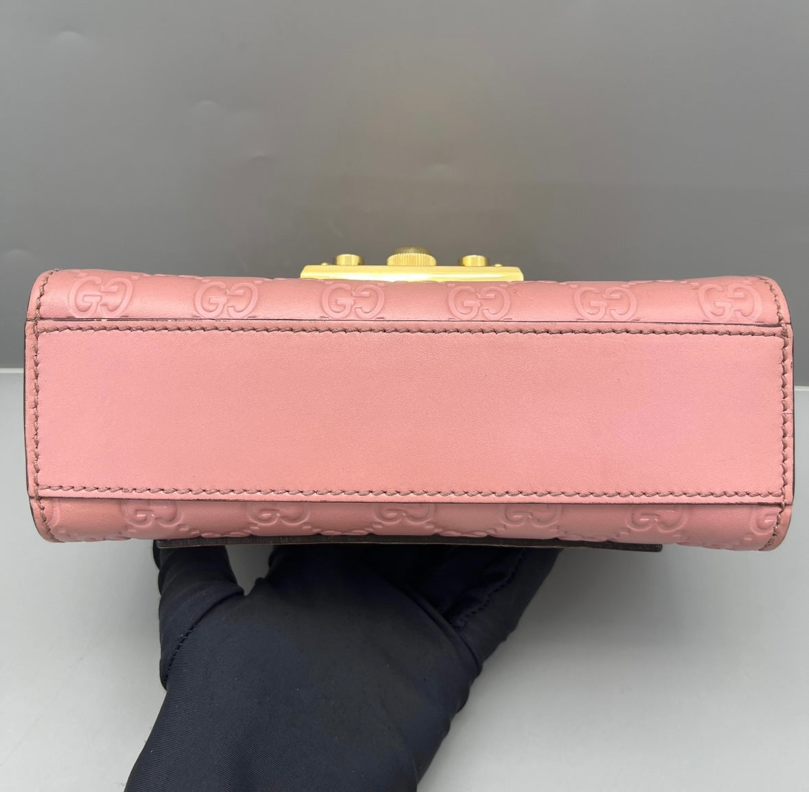 Gucci - Padlock Mini Bag - Gucci Signature Leather - Pink - (mini)