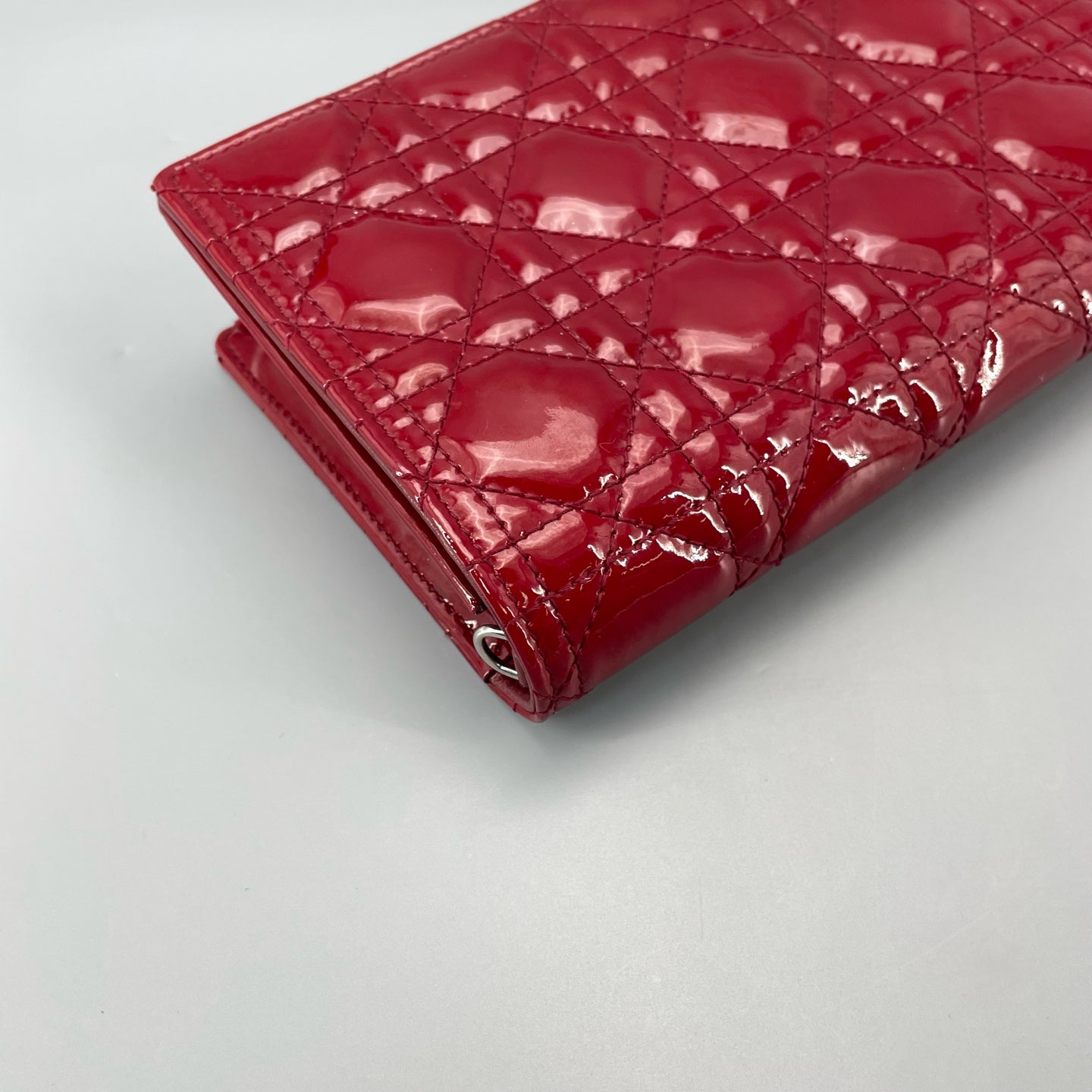 Dior - Lady Dior WOC (Wallet on Chain) - Patent leather - Red - (mini)