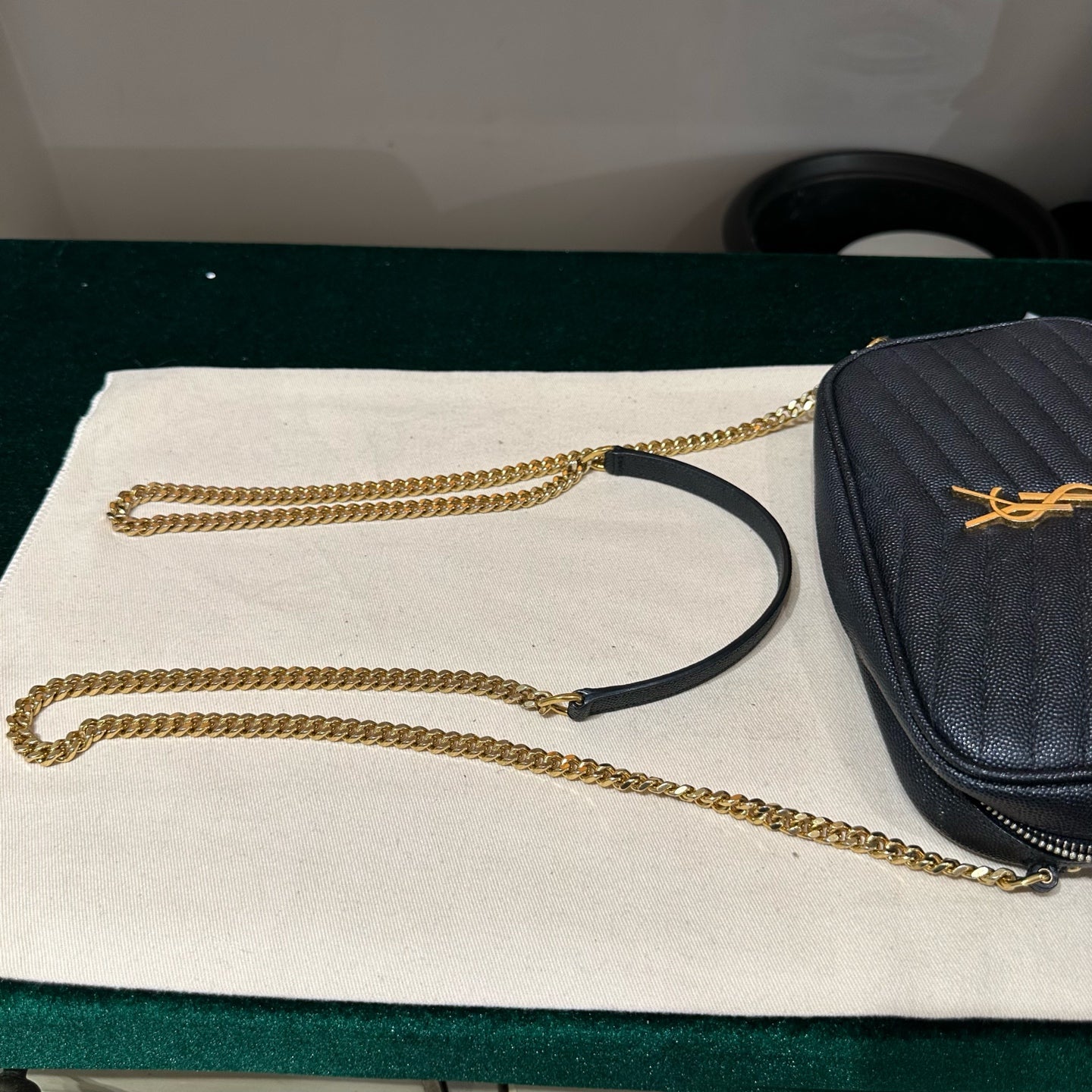 Saint Laurent - Lou Camera Bag - Grained leather - Black - (mini)