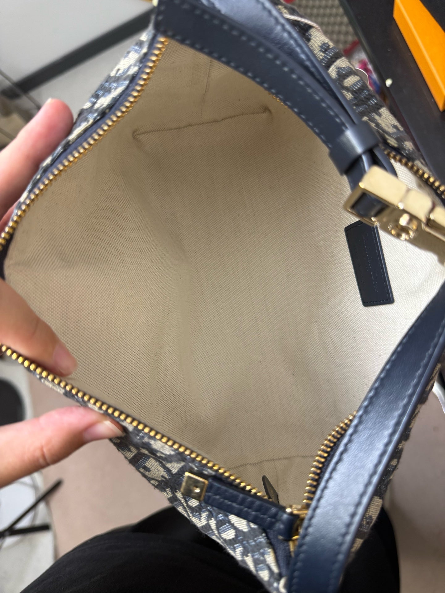 Dior - TravelNomad - Embroidered canvas and leather - Beige and Navy - (Medium)