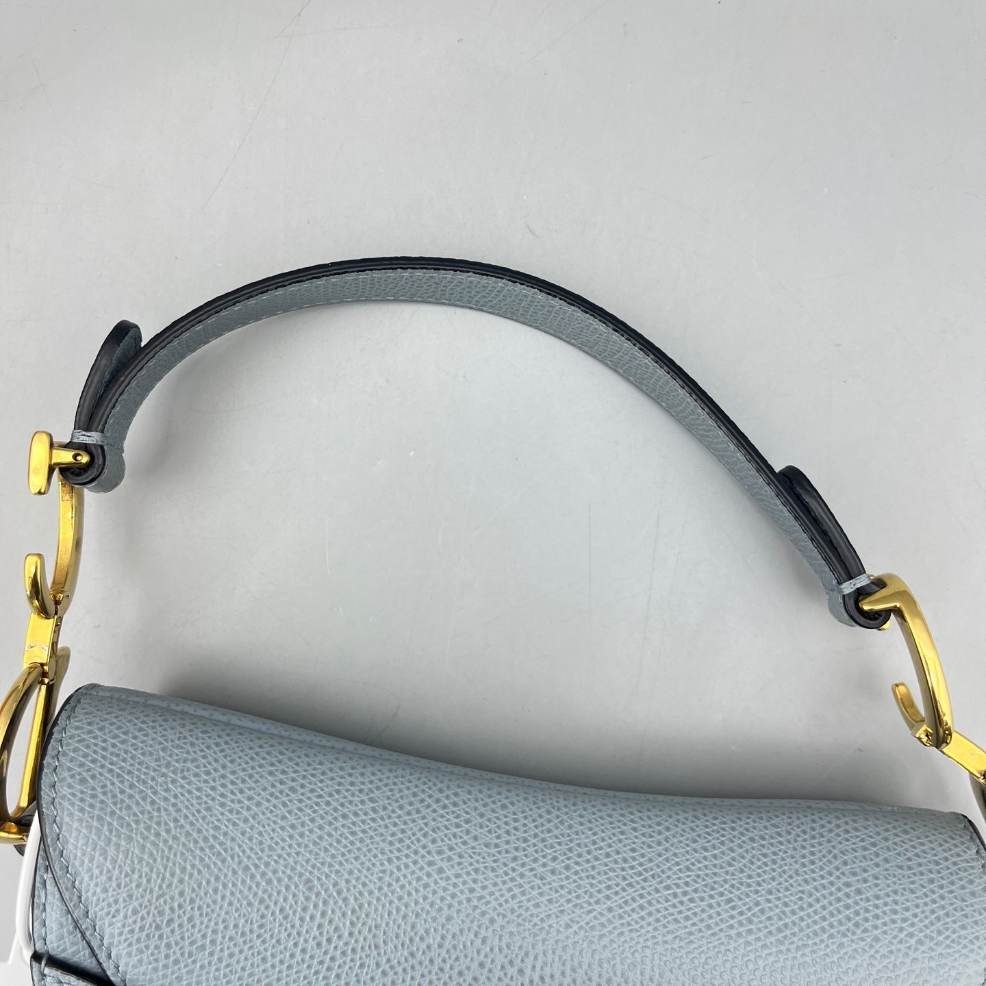 Dior - Saddle Bag - Grained calfskin leather - Blue - (mini)