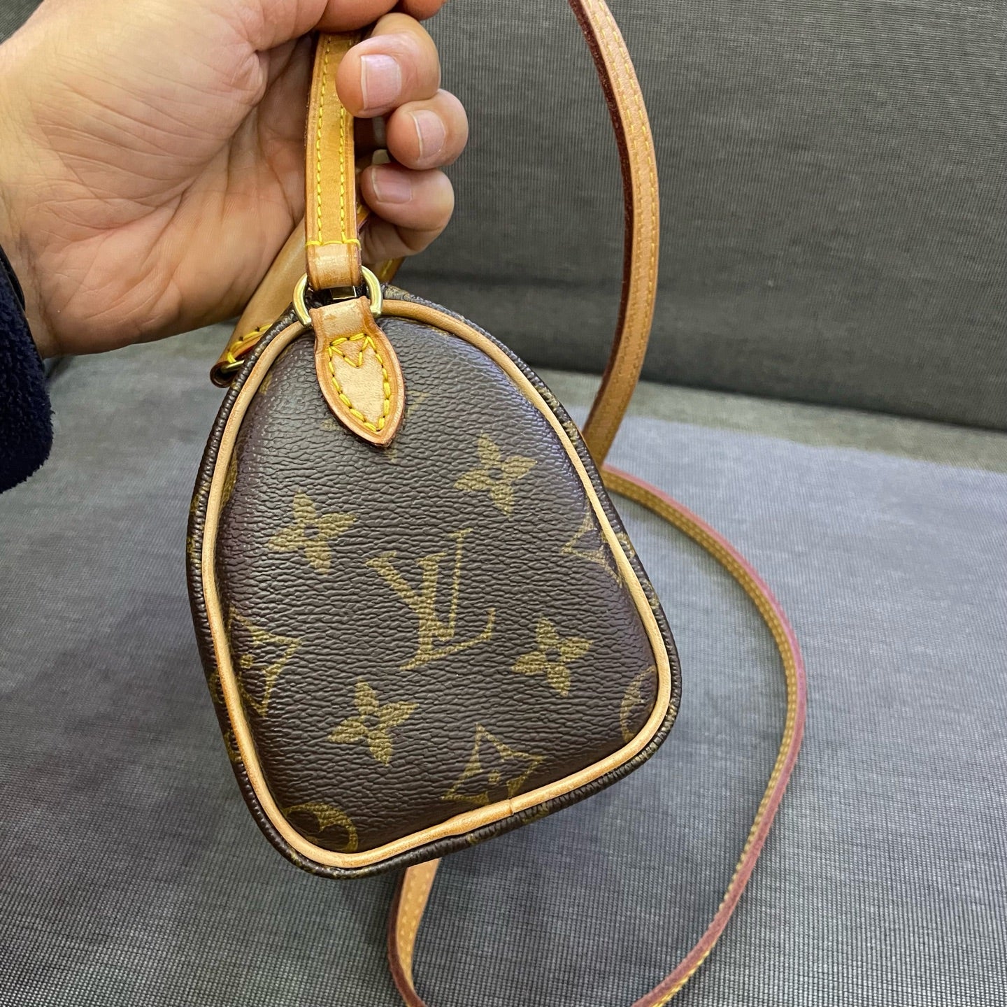 Louis Vuitton - Speedy Nano - Monogram coated canvas with Vachetta leather trim - Brown - (mini)