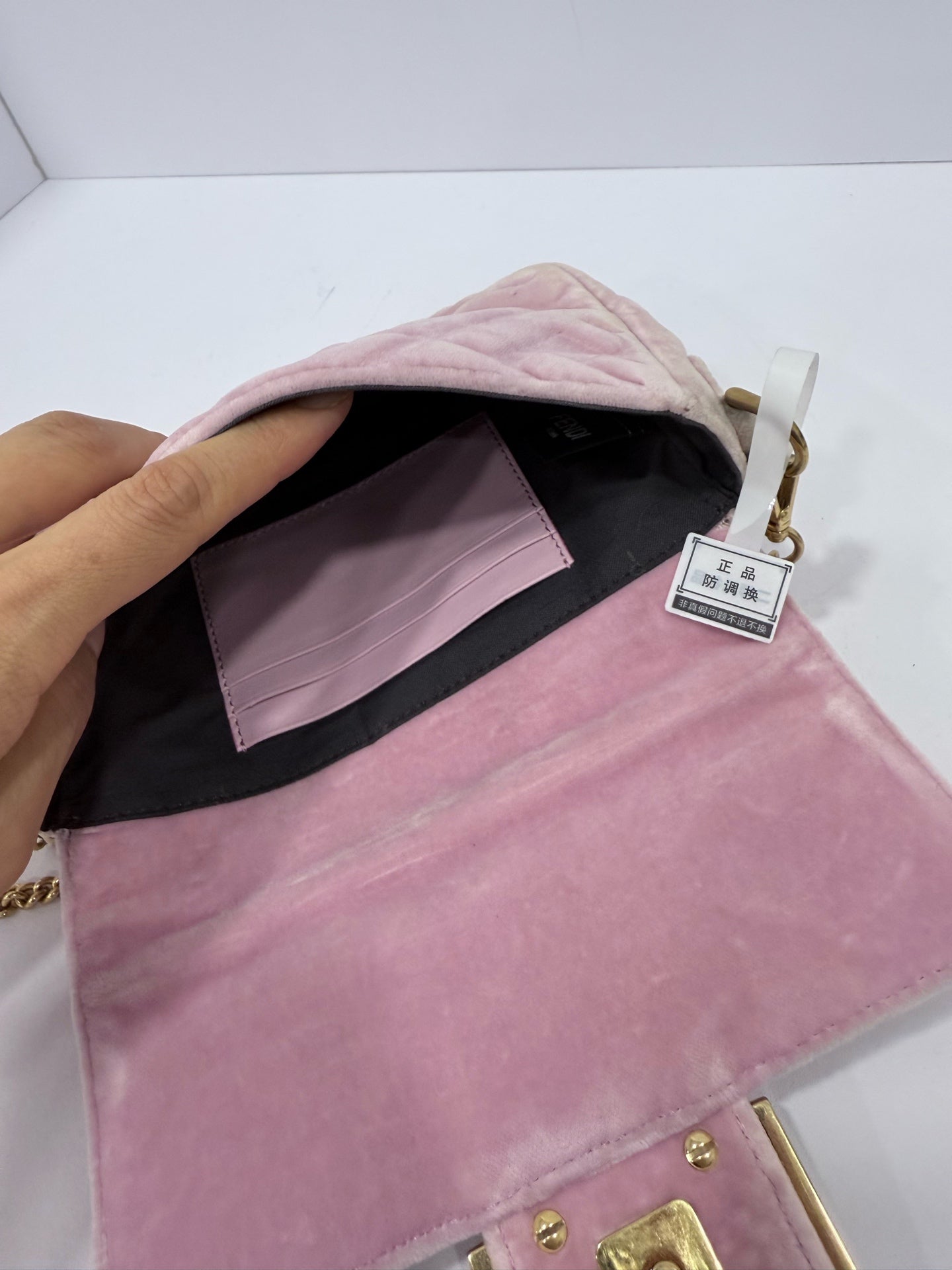Fendi - Baguette - Velvet - Pink - (Mini)