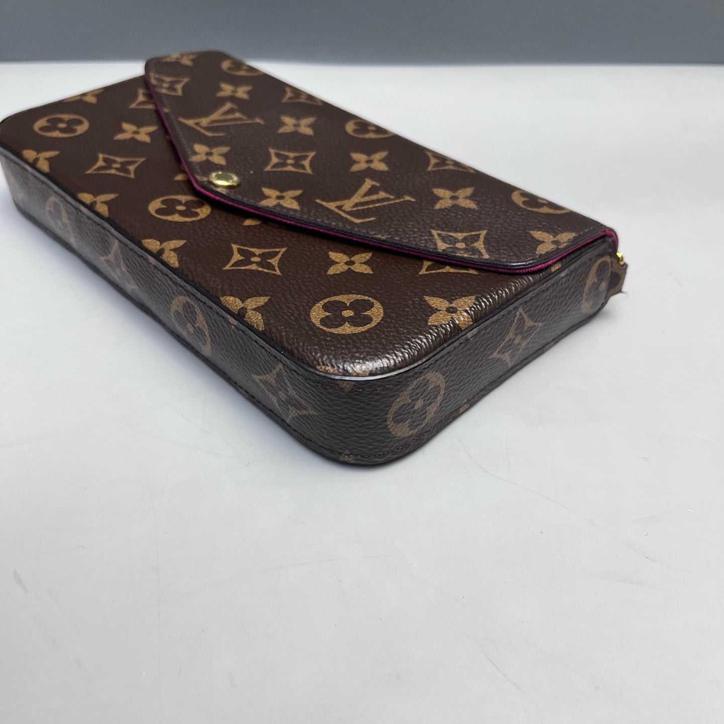 Louis Vuitton - Pochette Félicie - Monogram coated canvas with leather trim - Brown - (mini)