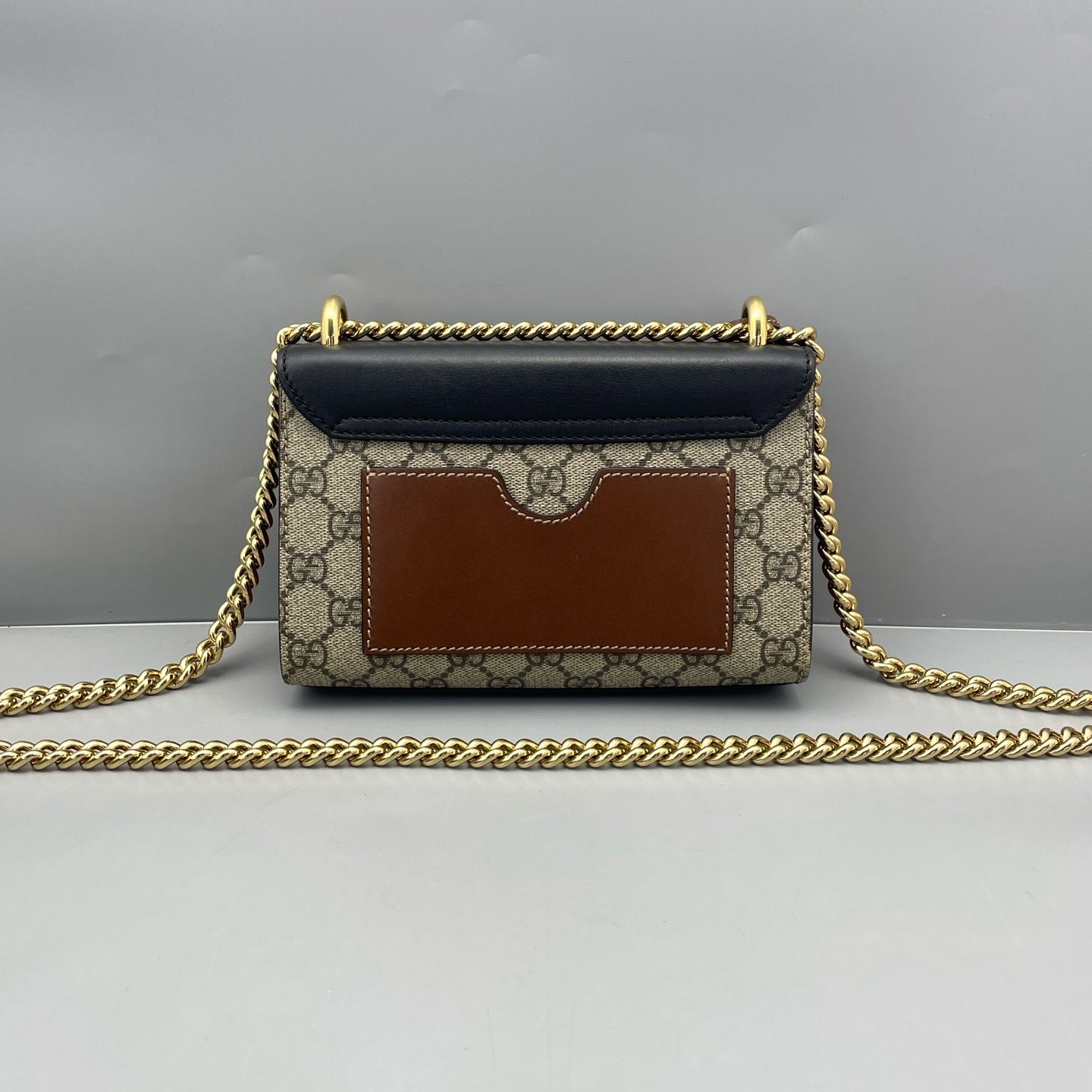 Gucci - Padlock Small Shoulder Bag - GG Supreme canvas with leather trim - Beige, Black, Brown - (small)