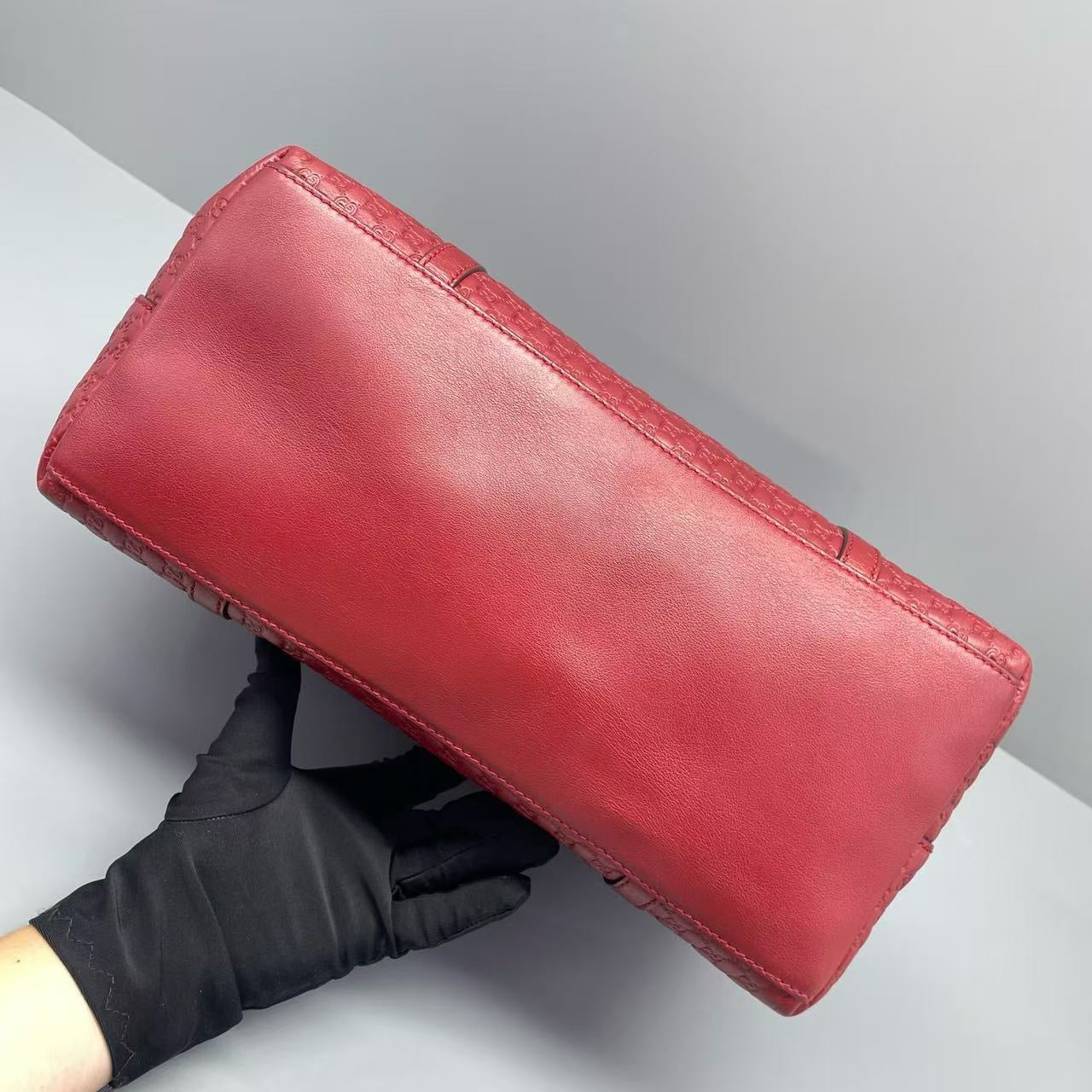 Gucci - Microguccissima Dome Bag - Embossed leather - Red - (medium)