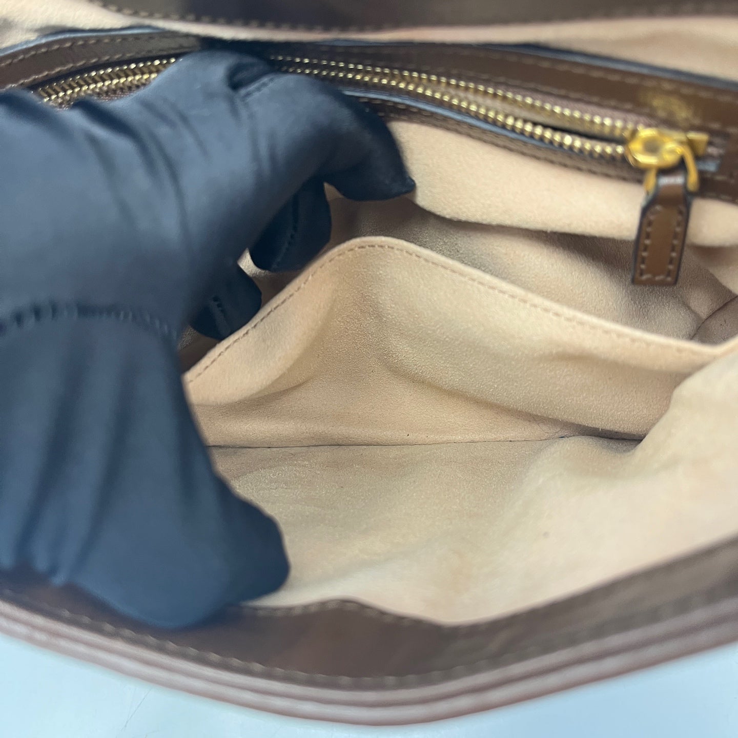 Gucci - Jackie 1961 Shoulder Bag - GG Supreme canvas with Leather trim - Brown - (medium)