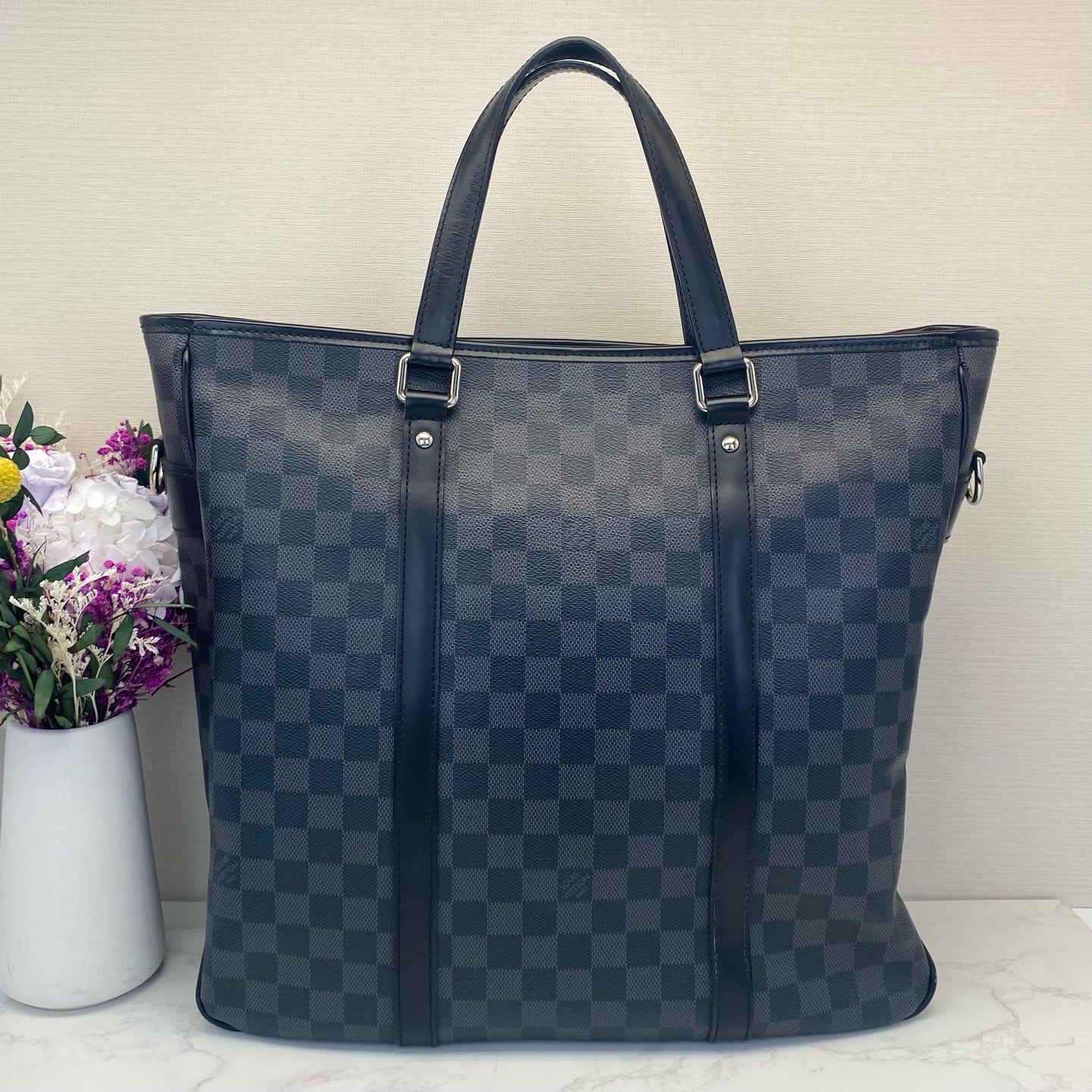 Louis Vuitton - Tadao - Damier Graphite canvas with leather trim - Black - (Large)