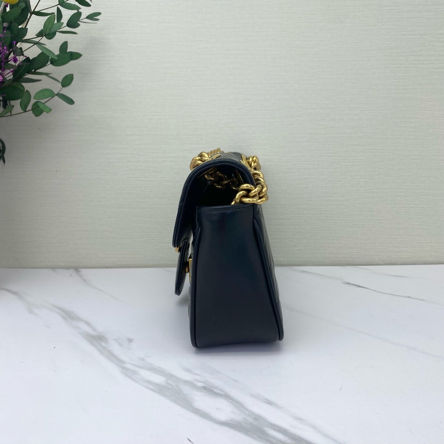 Gucci - GG Marmont Matelassé Mini Shoulder Bag - Cowhide leather - Black - (mini)