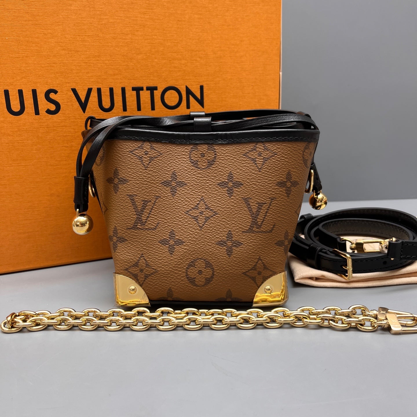 Louis Vuitton - Noé Pouch Monogram Trunk - Monogram coated canvas with leather trim - Brown - (mini)