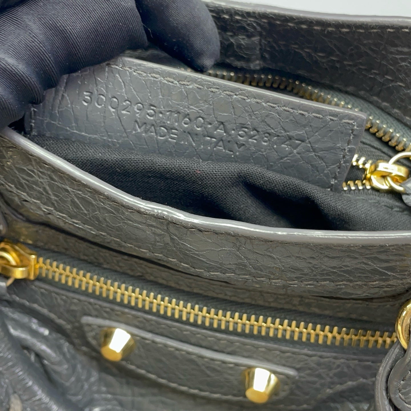 Balenciaga - Mini City Bag - Distressed lambskin leather - Grey - (mini)