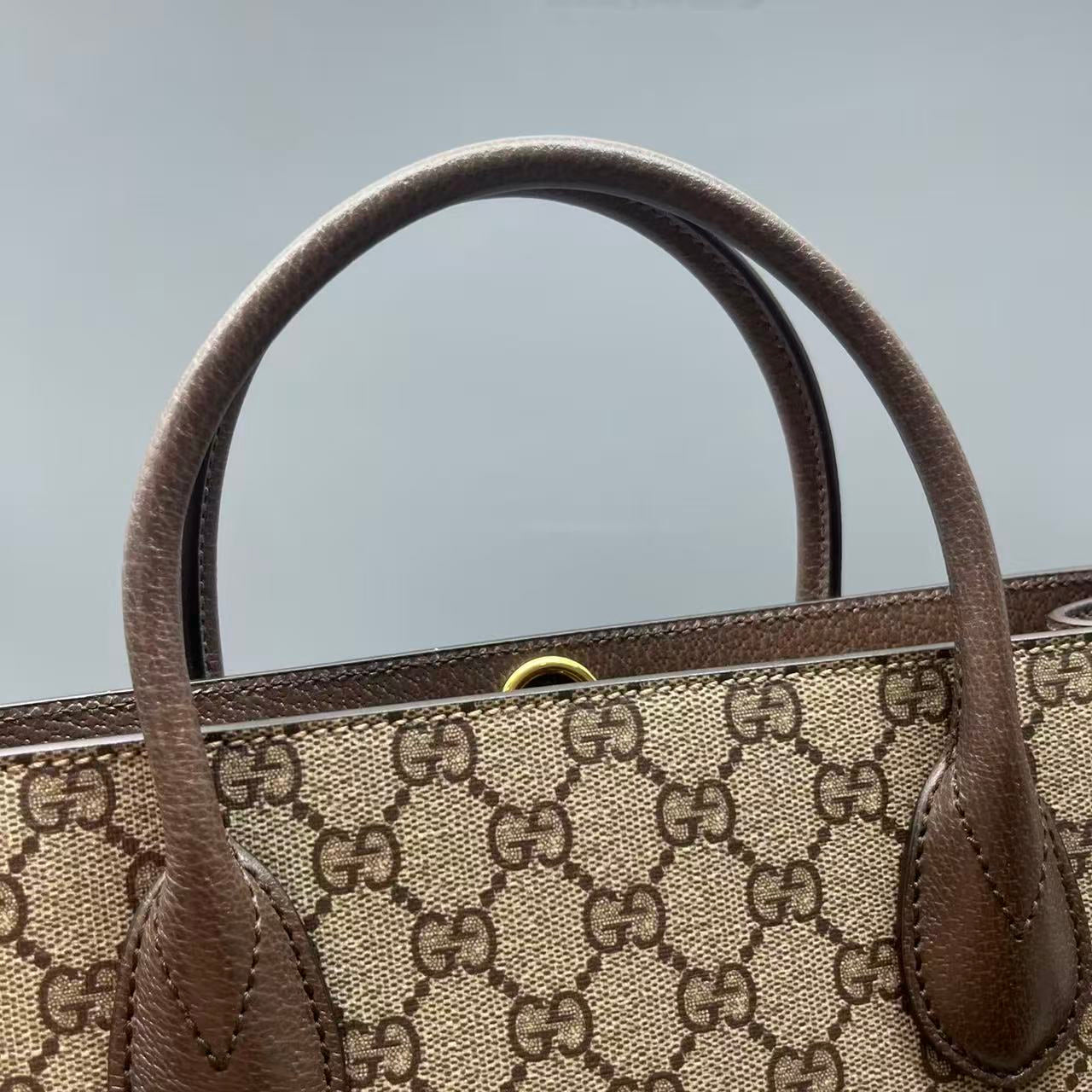 Gucci - Monogram Comic Graffiti Tote Bag - Coated canvas with leather trim - Beige, Brown, Multicolour - (large)