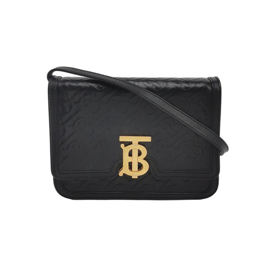 Burberry - Medium Exclusive Monogram Embossed TB Bag - Cowhide leather - Black - (Medium)
