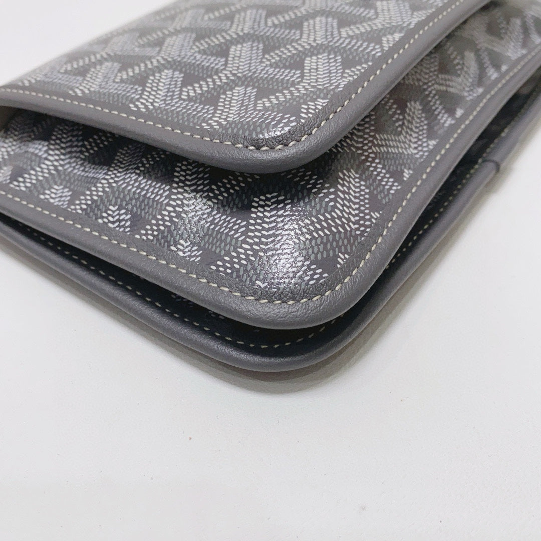 Goyard - Plumet - Goyardine canvas with leather trim - Grey - (small)