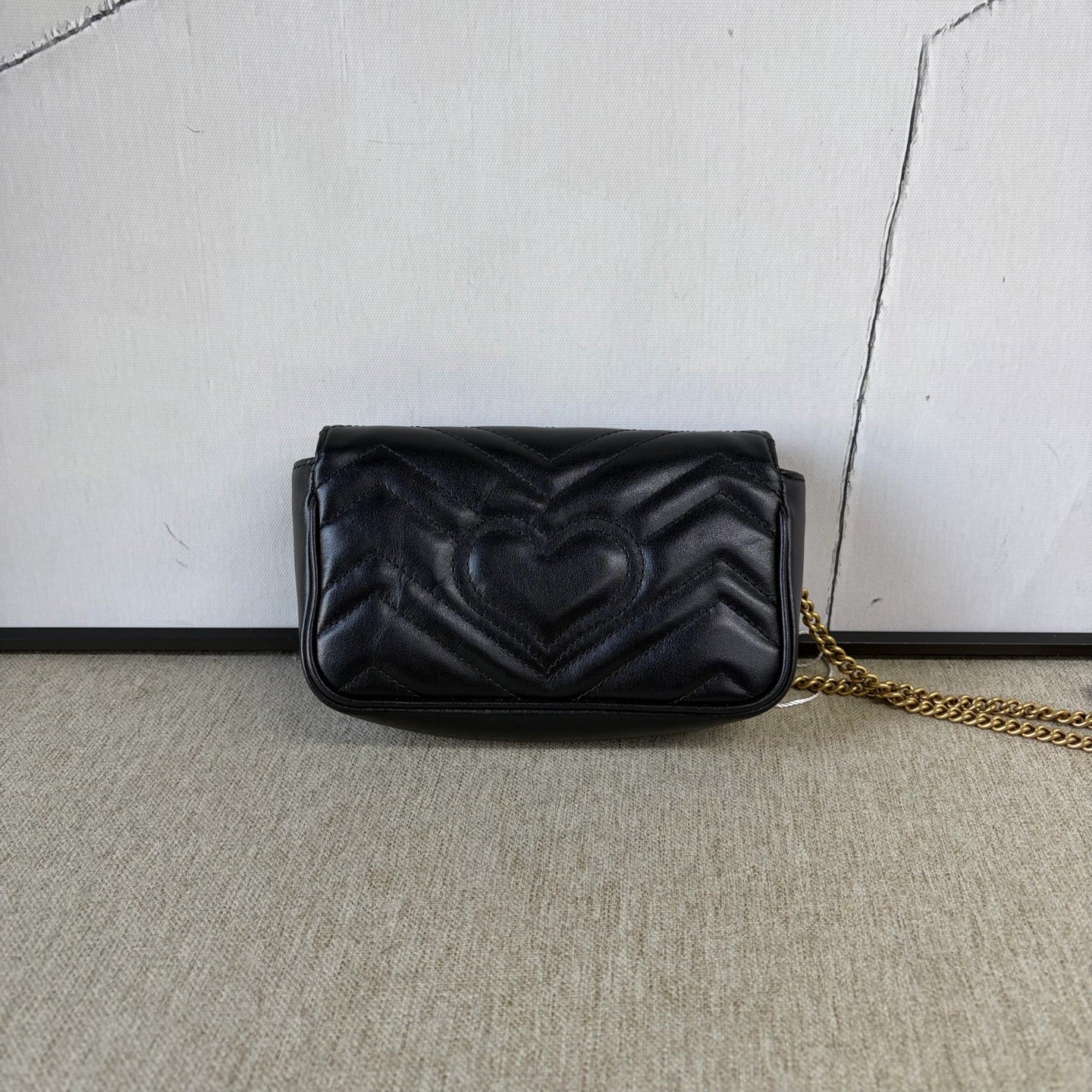 Gucci - GG Marmont Super Mini Bag - Leather - Black - (mini)
